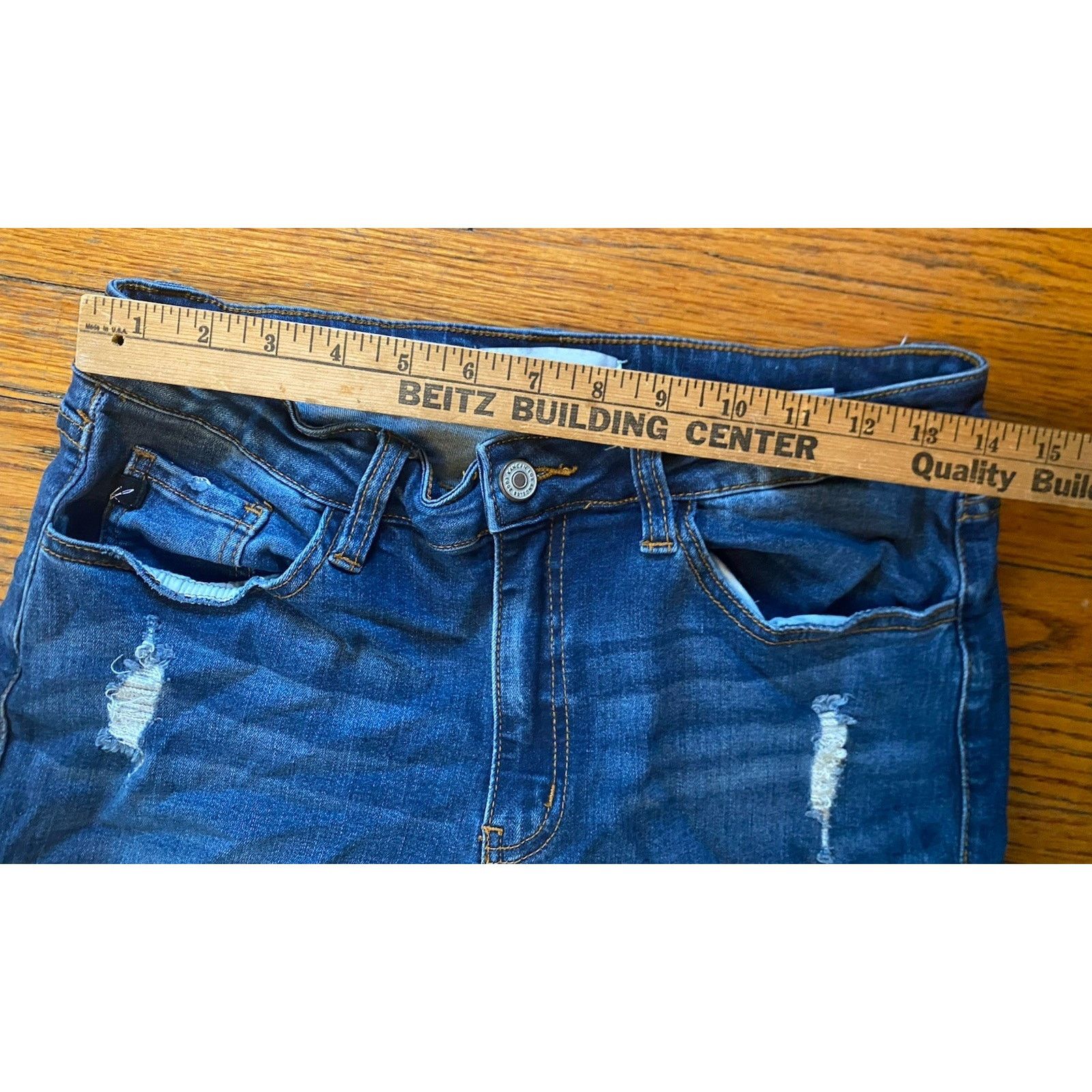 Kancan USA Kancan Mason Stretch Leopard Skinny Distressed Jeans 11/29 Size 29" - 6 Thumbnail