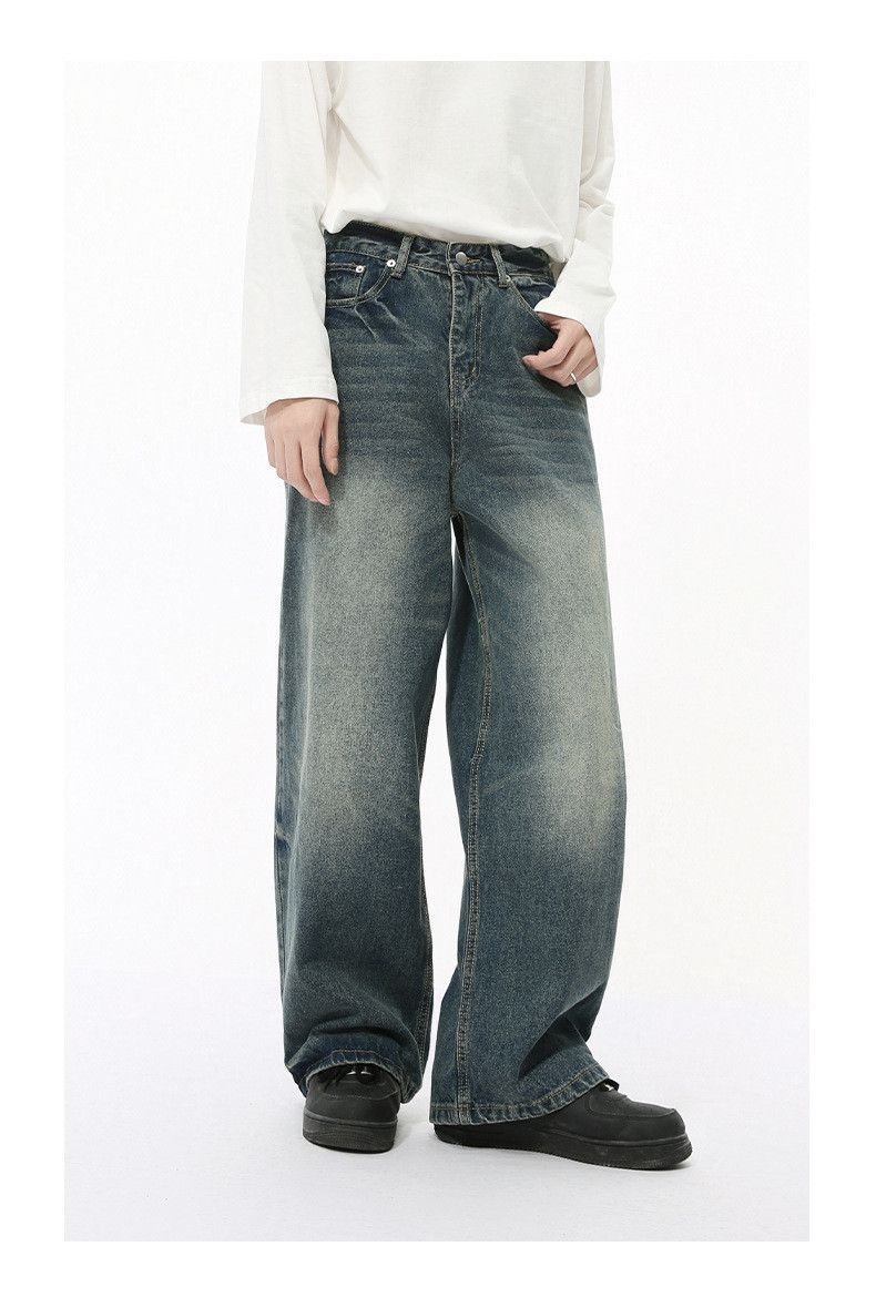 Vintage Men's American High-Street Retro Loose-Fit Washed Jeans Size US 32 / EU 48 - 3 Thumbnail