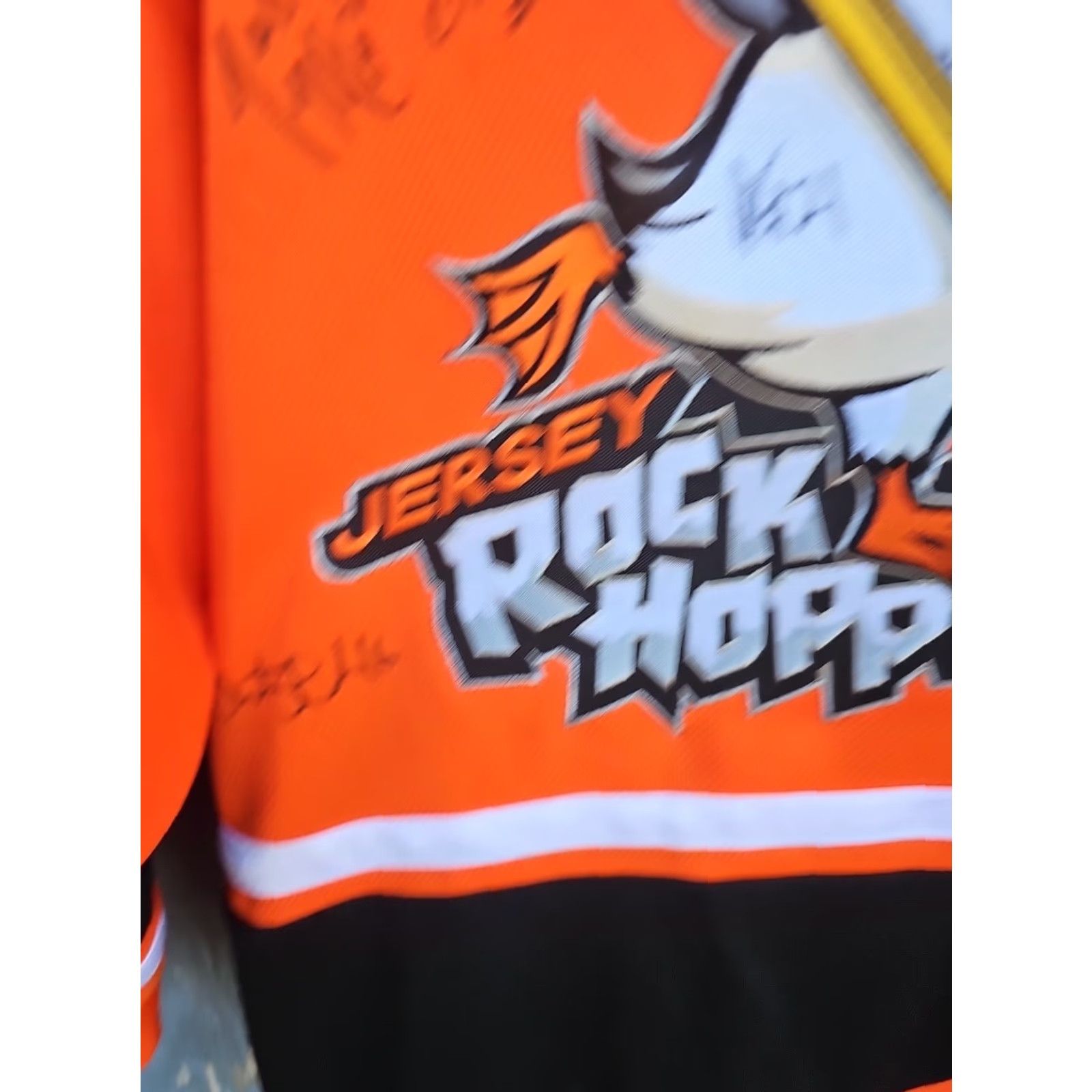 Vintage Signed Jersey Rockhoppers EPHL Hockey JERSEY DIZE MEDIUM Polo Mens Black Cotton Blend, Polyester Embroidered Ot sports 24 Chest 30 Length Size US M / EU 48-50 / 2 - 6 Thumbnail