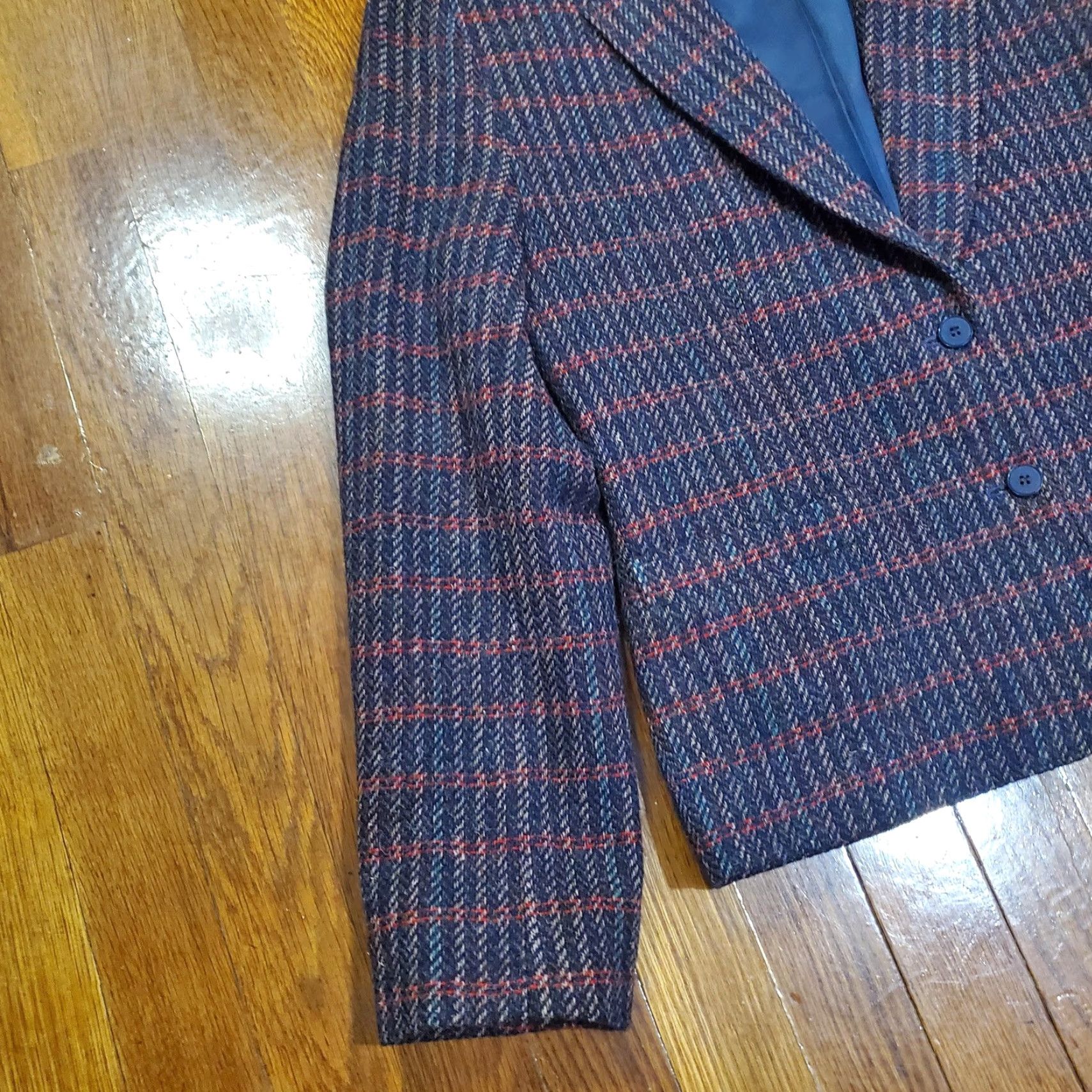 Pendleton Vintage Pendleton Blazer Womens 10 Blue Red Plaid Wool Jacket Made USA 80s 90s Size L / US 10 / IT 46 - 2 Thumbnail