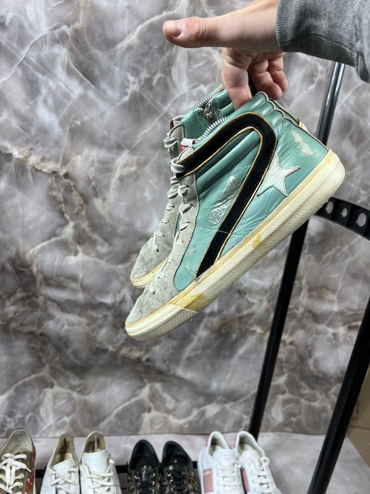 Golden Goose × Vintage Vintage Golden Goose Slide Distressed Sneakers Size US 8 / EU 41 - 1 Thumbnail