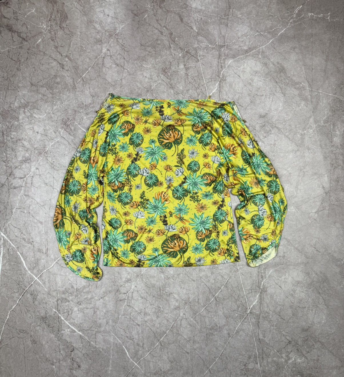 Versace Versace Collection Dragonfly Water Lily Split Sleeve Blouse Size S / US 4 / IT 40 - 2 Thumbnail