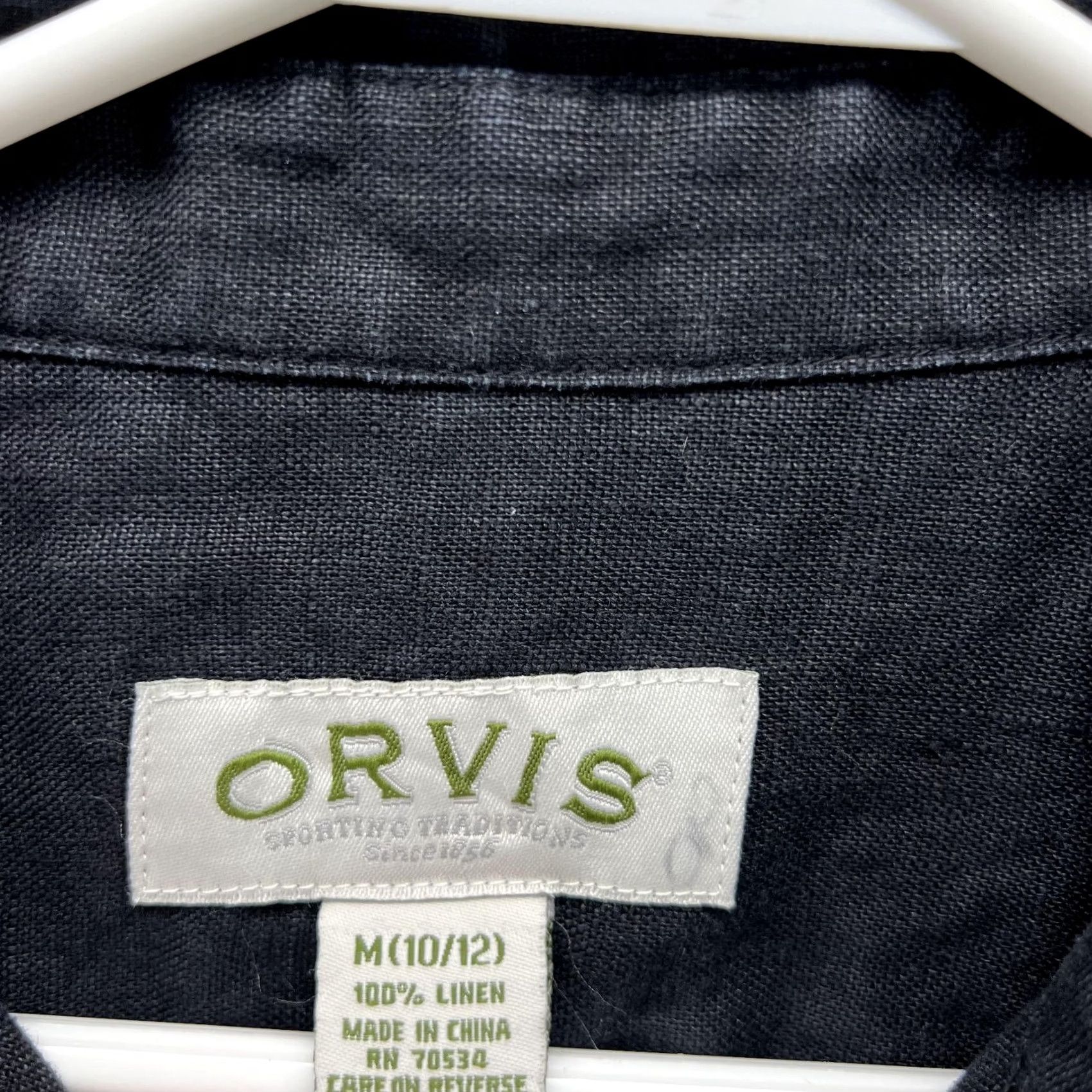 Orvis Orvis Shirt Womens M Black Women Ladies Casual Button Down Preppy Linen Dress Size M / US 6-8 / IT 42-44 - 5 Thumbnail