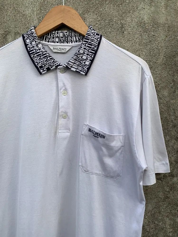 Balmain Balmain spell out collared polo shirt Size US M / EU 48-50 / 2 - 2 Thumbnail
