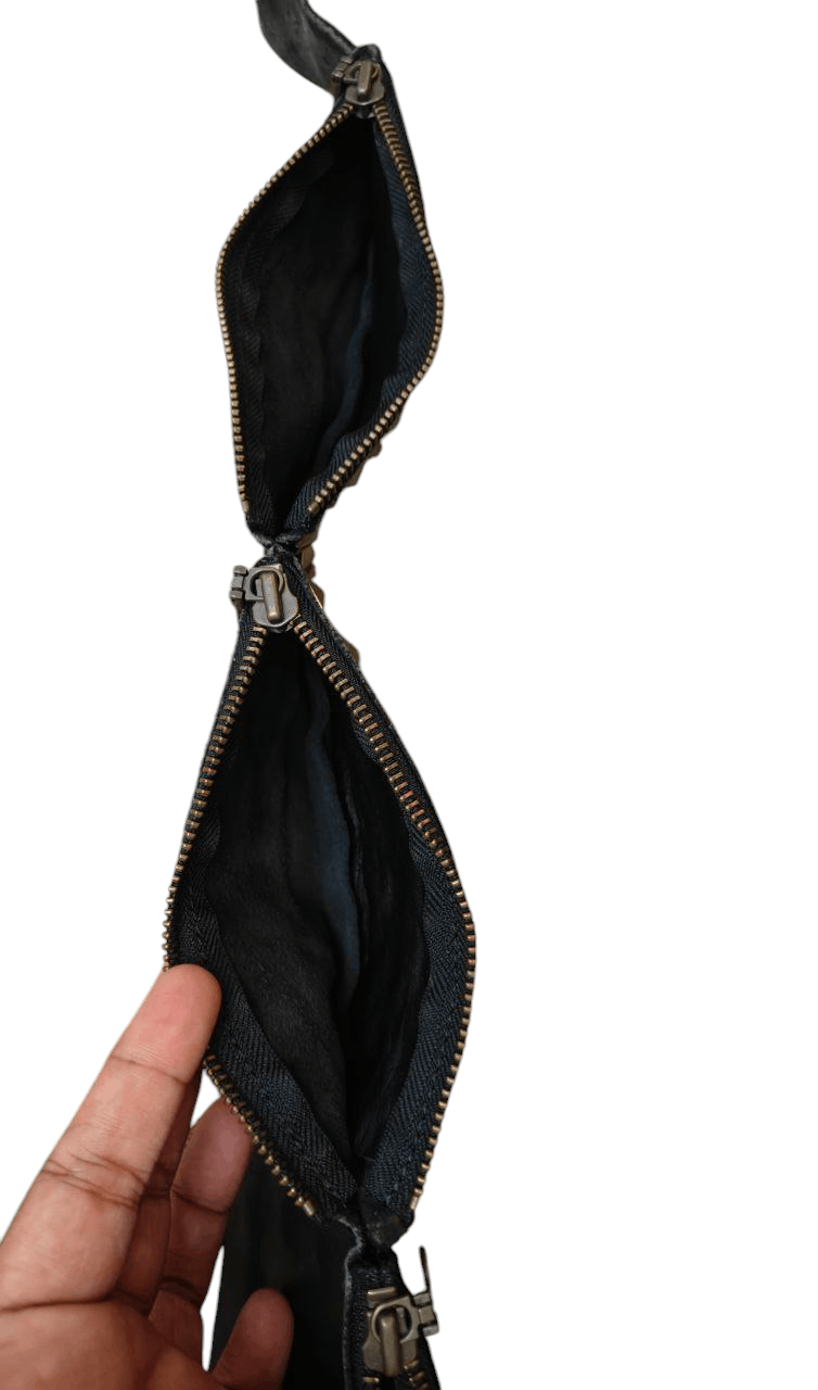 GOREWEAR Studded Wallet Leather Belt Size 32 - 8 Thumbnail
