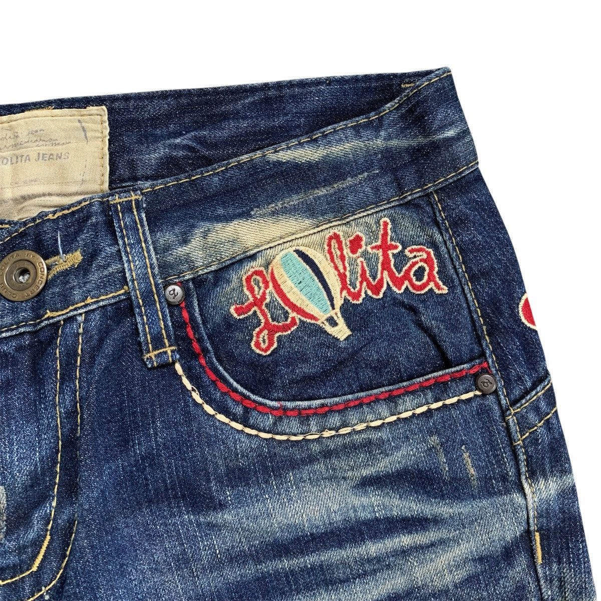 Japanese Brand Lolita Yoshitomo Nara Exotic Faded Distressed Pants Size US 31 - 7 Thumbnail