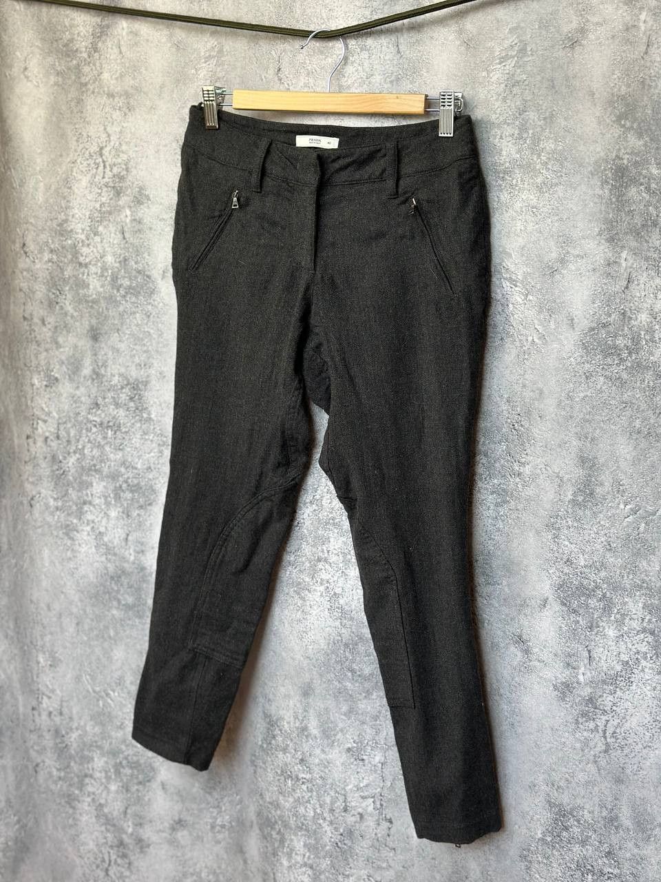 Prada Prada Gray Wool Tapered Pants Vintage Riri Size 27" / US 4 / IT 40 - 2 Thumbnail
