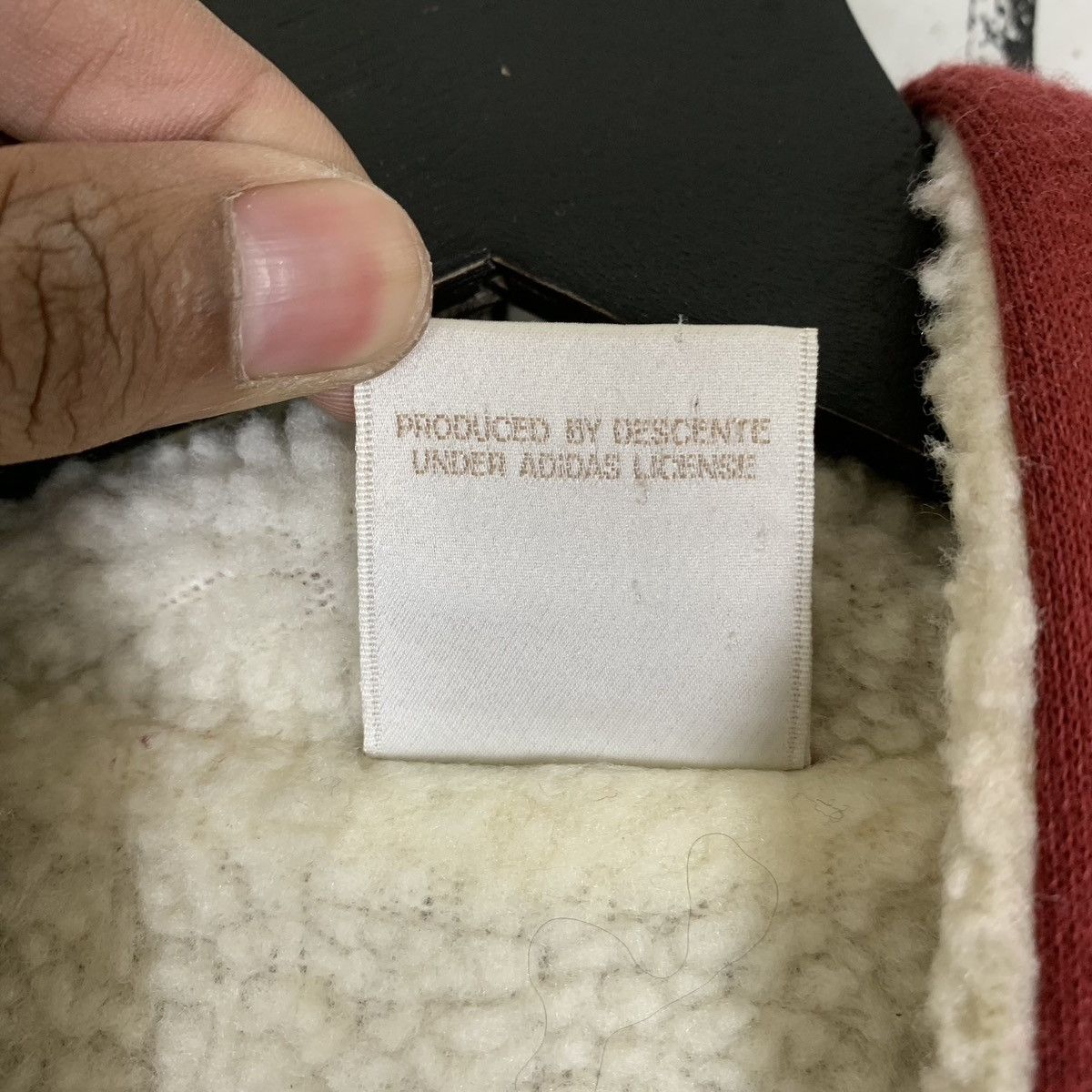 Adidas Vintage 90s Adidas Art Sherpa Hoodie Jacket Size US M / EU 48-50 / 2 - 12 Thumbnail