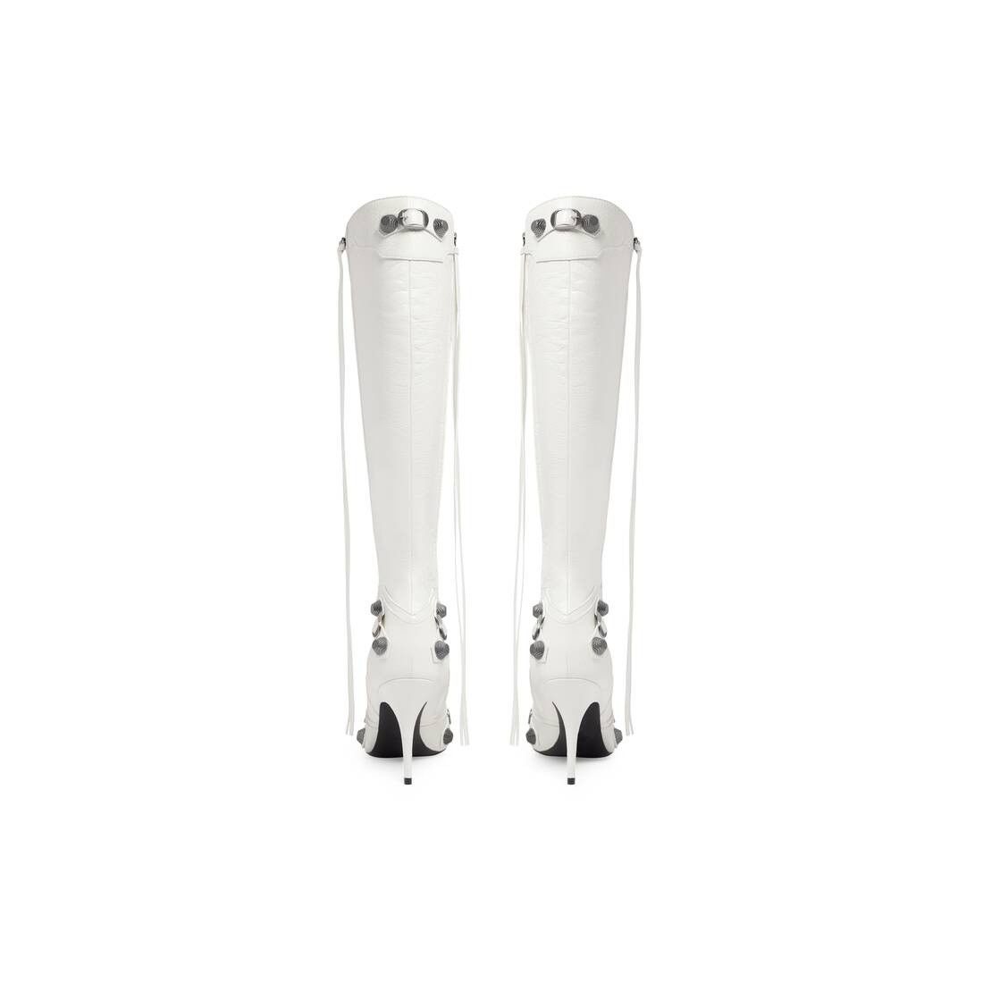 Balenciaga o1w1db10625 Cagole 90mm Boots in Optic White Size US 5 / IT 35 - 5 Thumbnail
