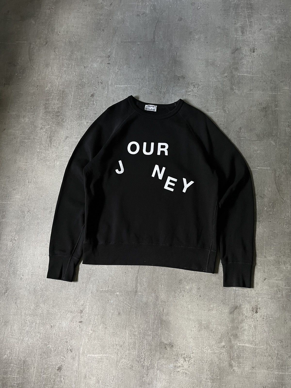 image of Acne Studios Our Journey Black Sweatshirt, Men's (Size Medium)