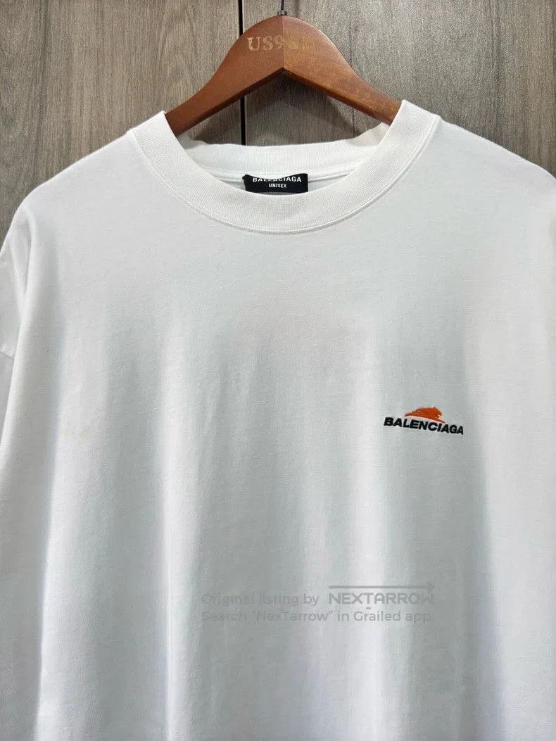 Balenciaga Balenciaga White Tiger Head Embroidered T-shirt. Size US L / EU 52-54 / 3 - 3 Thumbnail