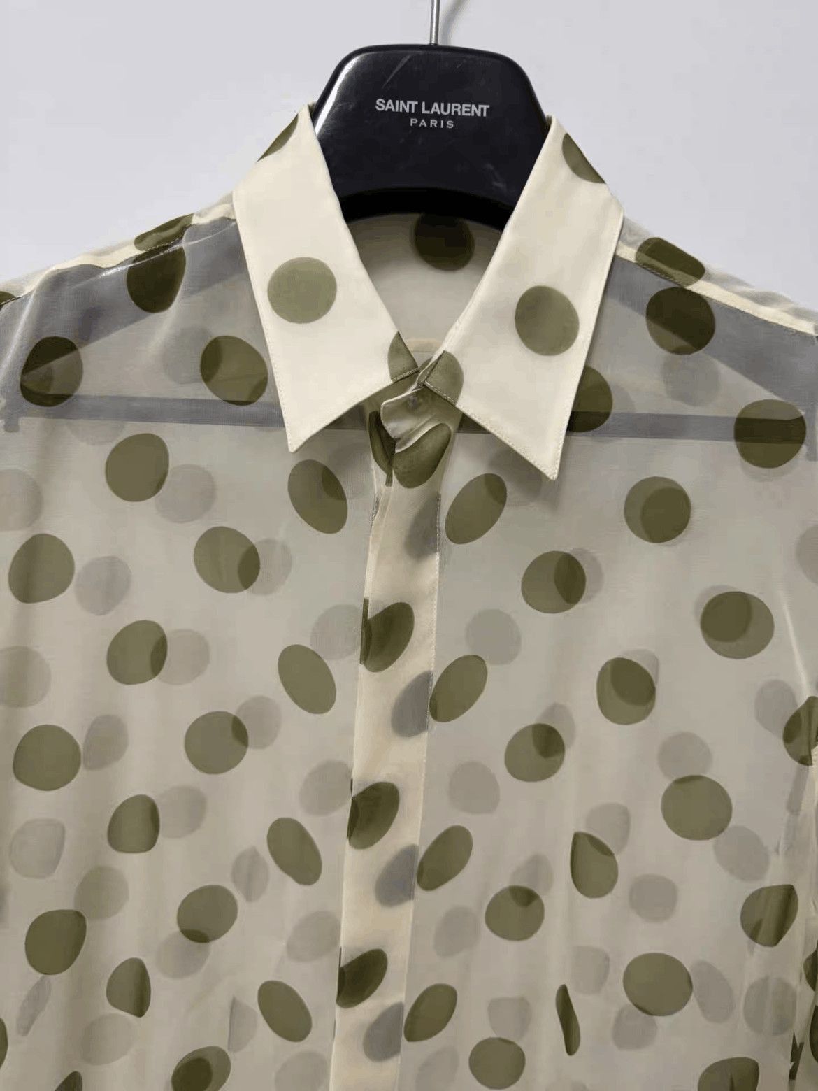 Sz 38 Saint Laurent Paris 24SS Poke Dots Shirt-2508