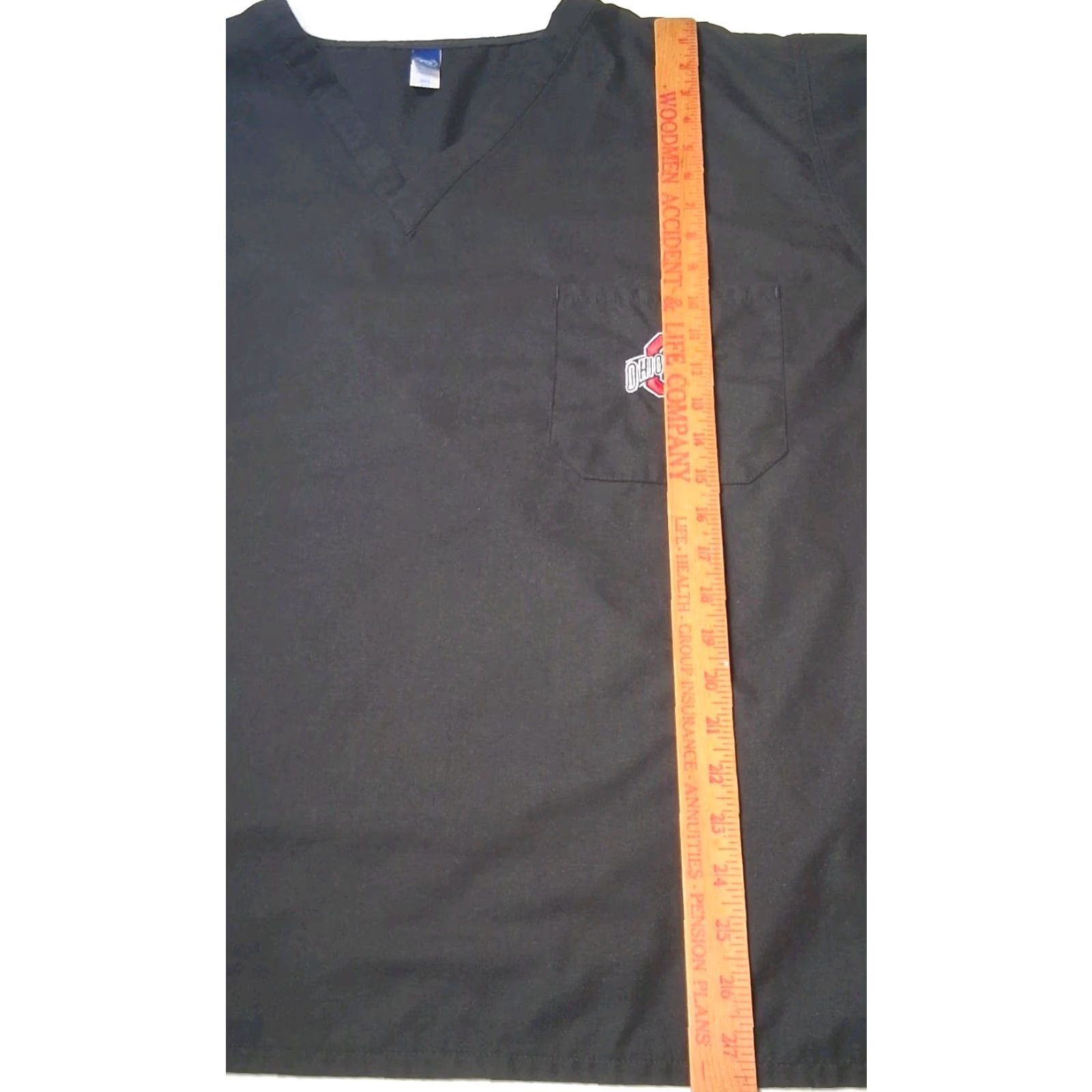 Vintage Ohio State University Scrub Top 3XL Black Short Sleeve V Neck Buckeyes Medical Size US XXL / EU 58 / 5 - 3 Thumbnail