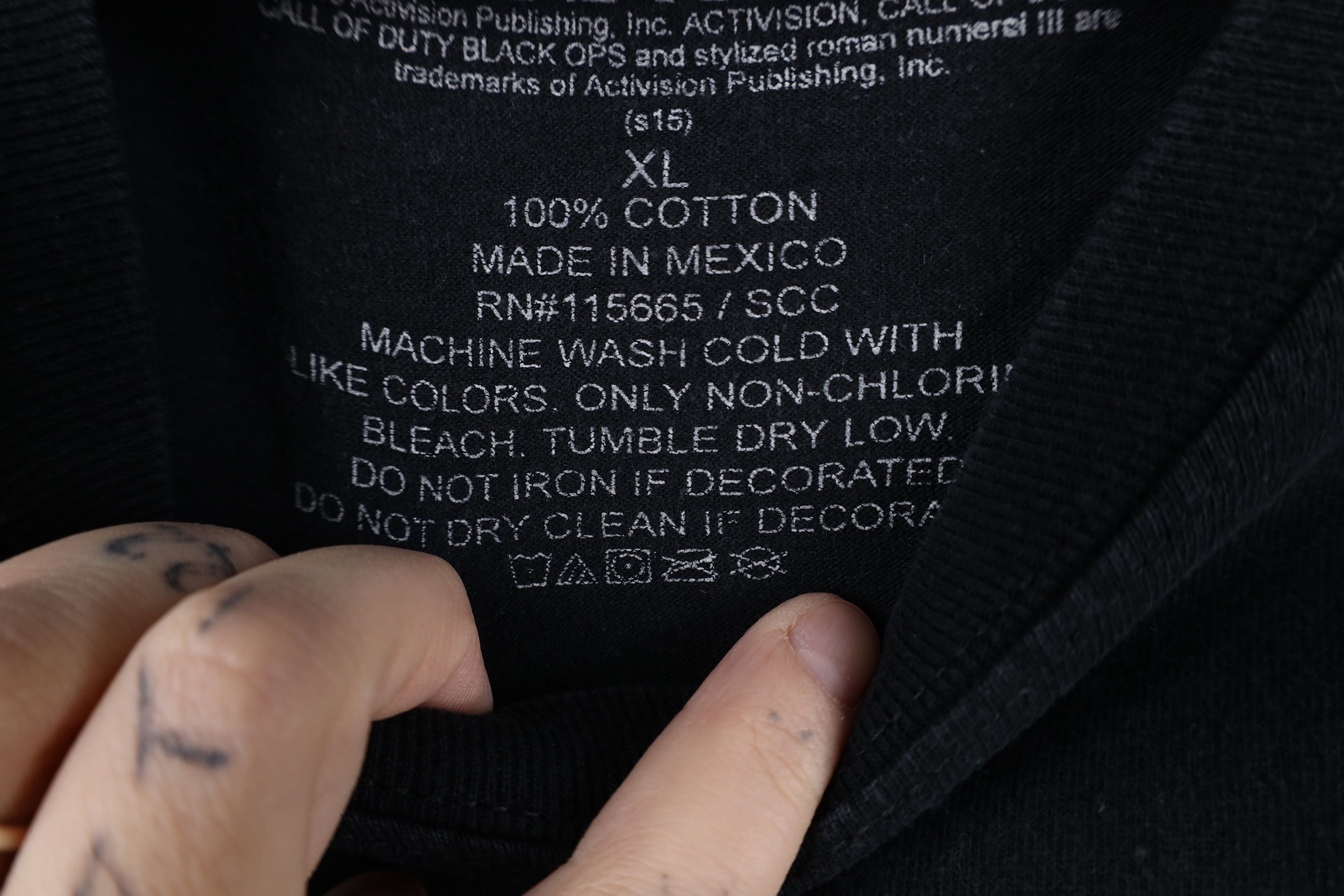 Vintage Vintage Y2K Ops II Call of Duty Video Game T-Shirt Black Size US XL / EU 56 / 4 - 11 Thumbnail