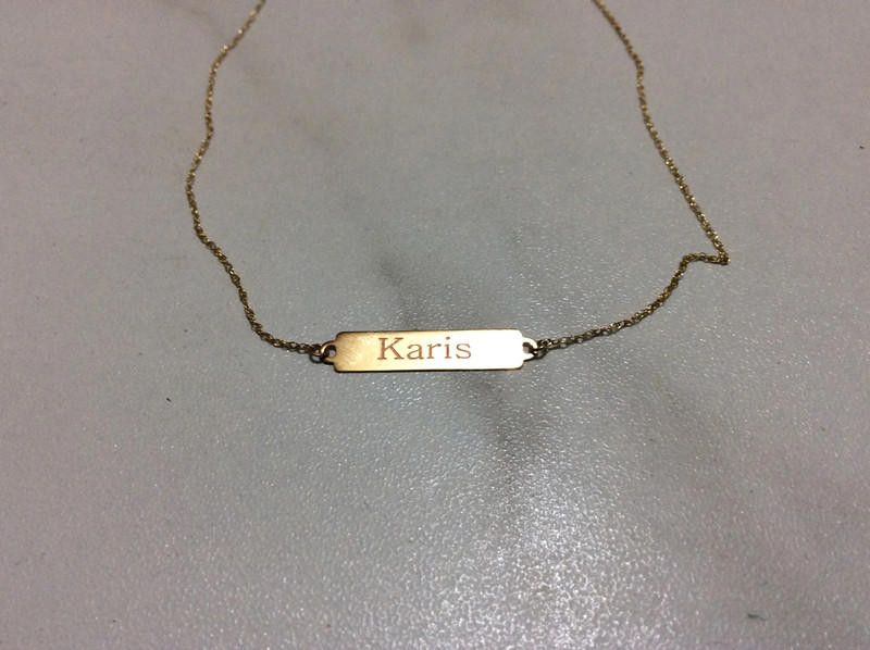 Designer KeepSafe necklace 9Ct gold Personalised see pictures Size ONE SIZE - 3 Thumbnail
