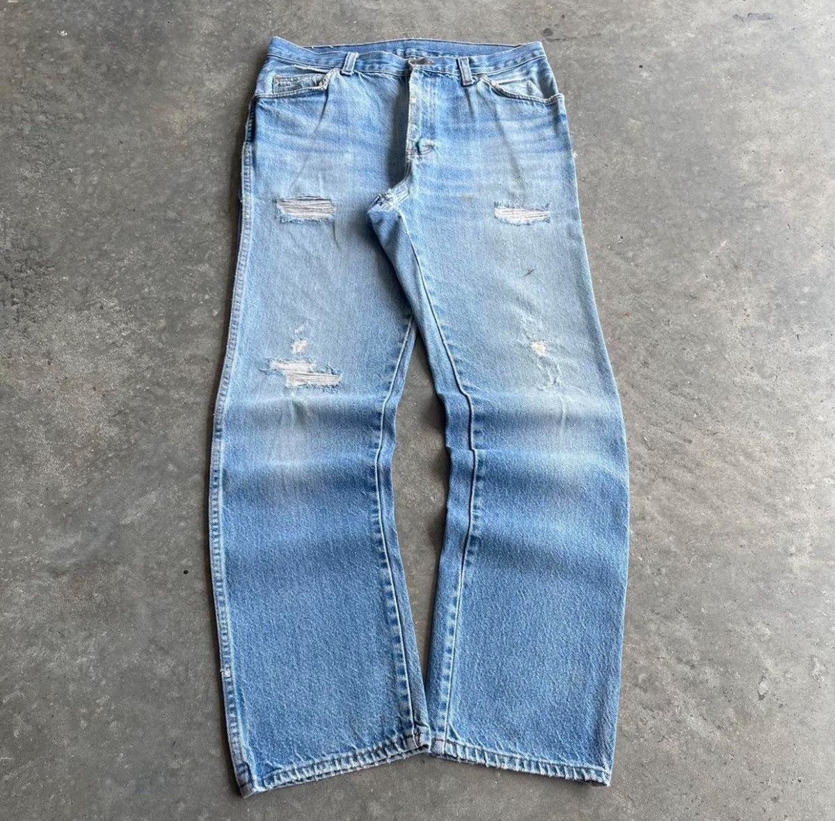 Vintage Faded distressed slim jeans Size US 30 / EU 46 - 1 Thumbnail
