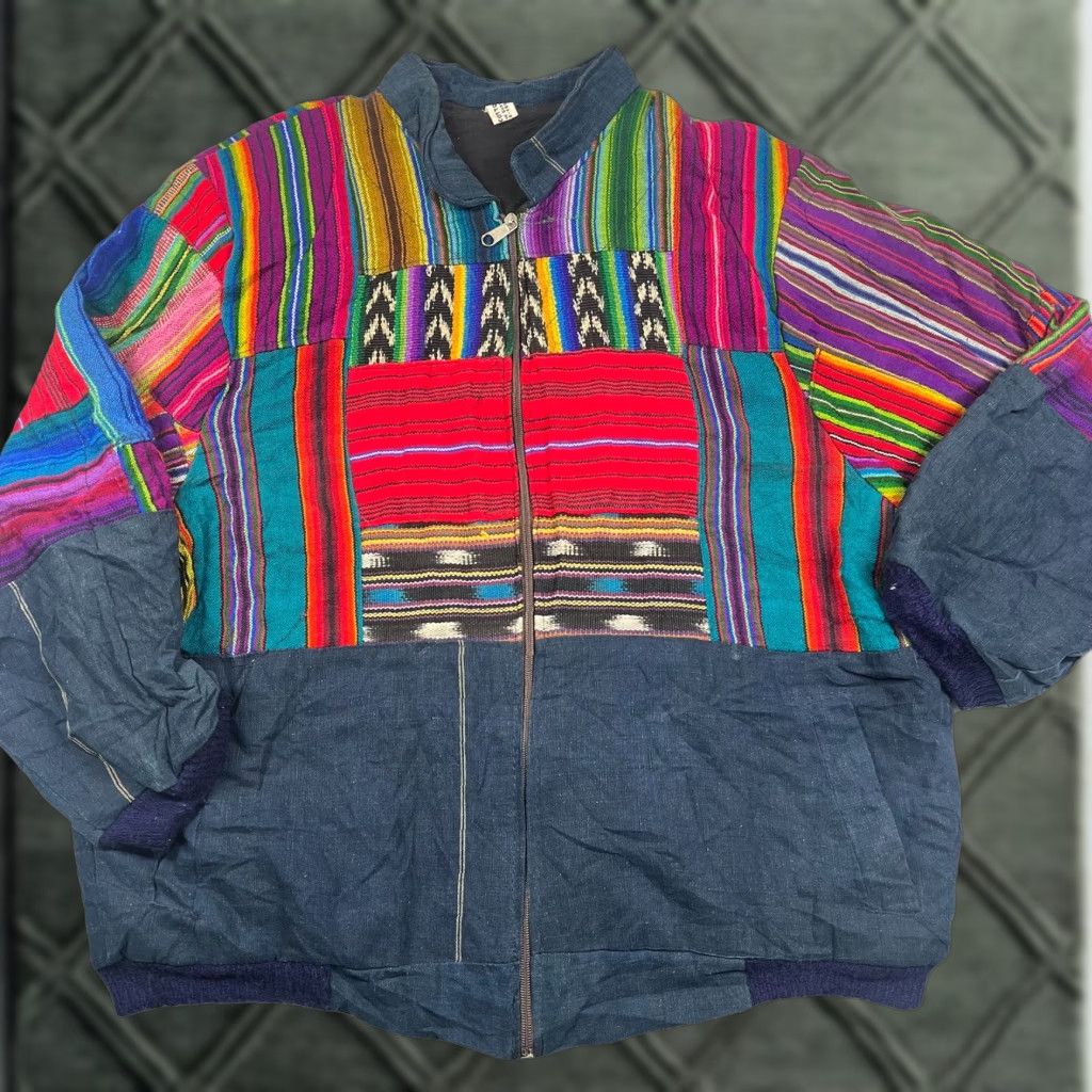 Vintage VINTAGE Bohemian Jacket Womens Y2K Aztec Jacket Size M / US 6-8 / IT 42-44 - 1 Thumbnail