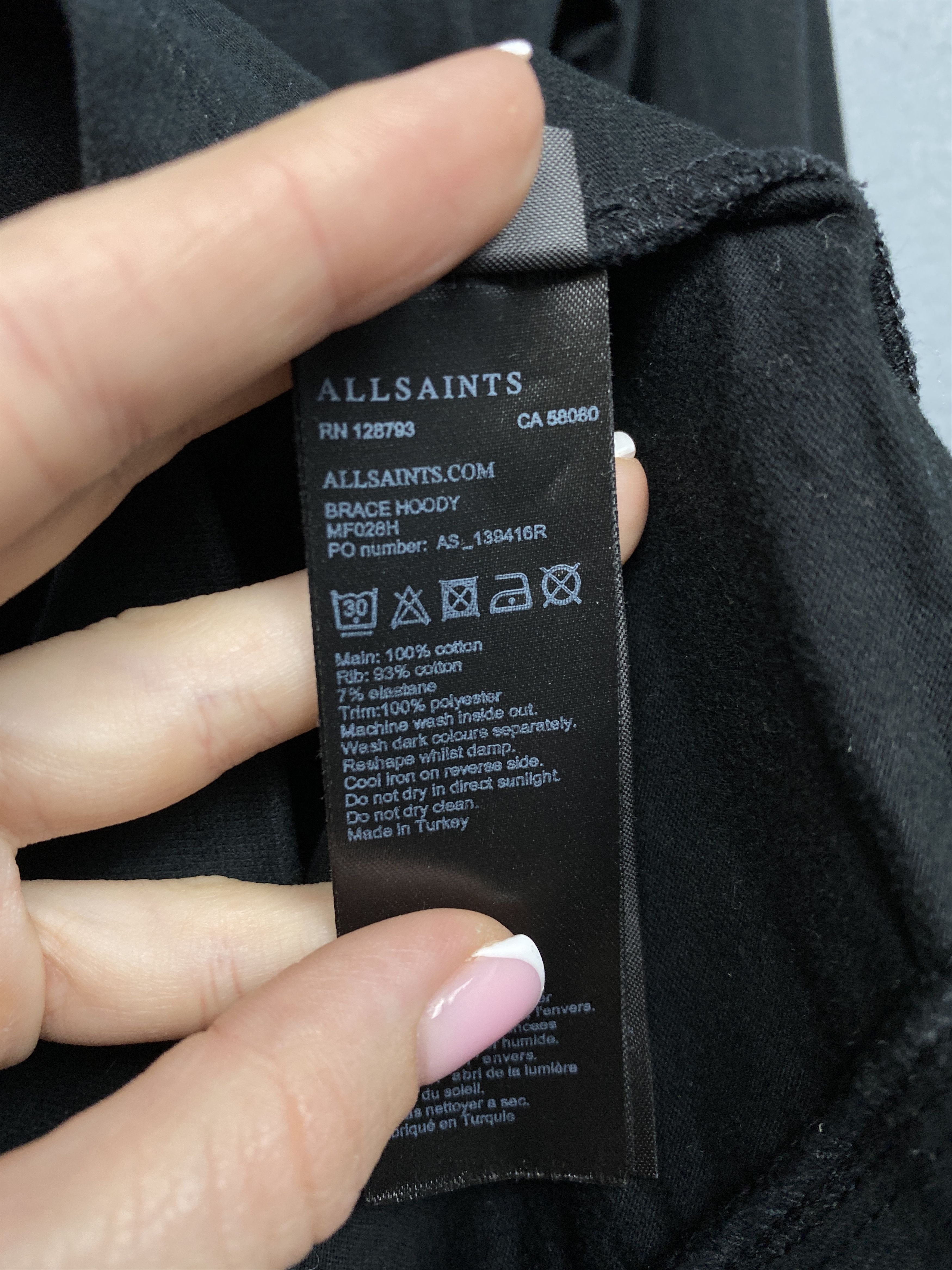 Allsaints × Vintage Allsaints Vintage Mens Brace Zip Hoodie Size US S / EU 44-46 / 1 - 5 Thumbnail