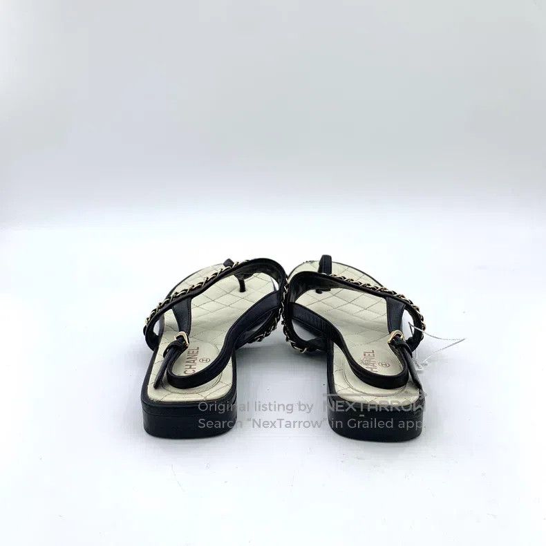 Chanel Chanel White diamond checkered double C chain design clip Size US 7.5 / IT 37.5 - 4 Thumbnail