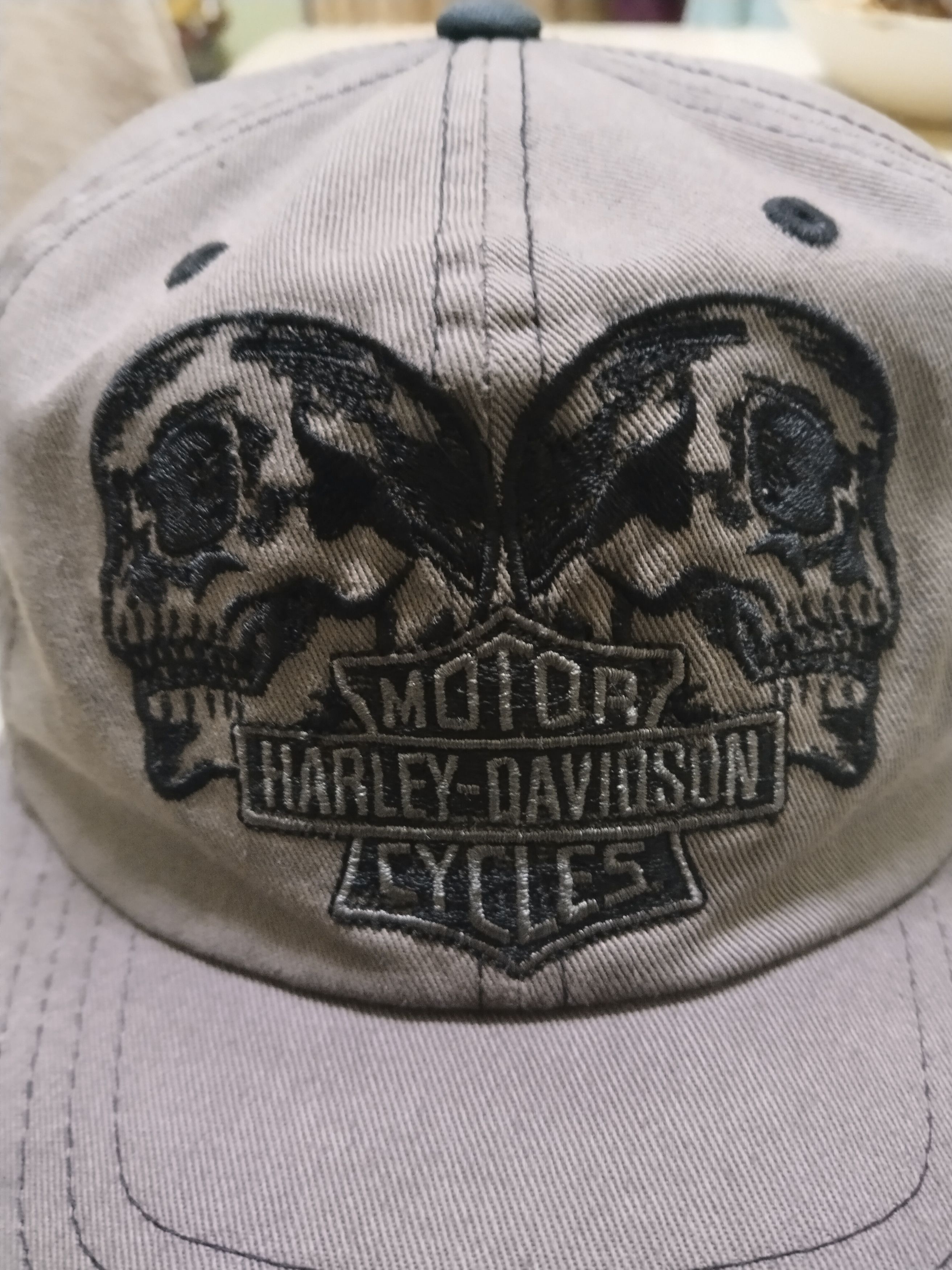 Harley Davidson × Vintage SKULLS HARLEY DAVIDSON VINTAGE WITH DISTRESSED STYLE Size ONE SIZE - 2 Thumbnail