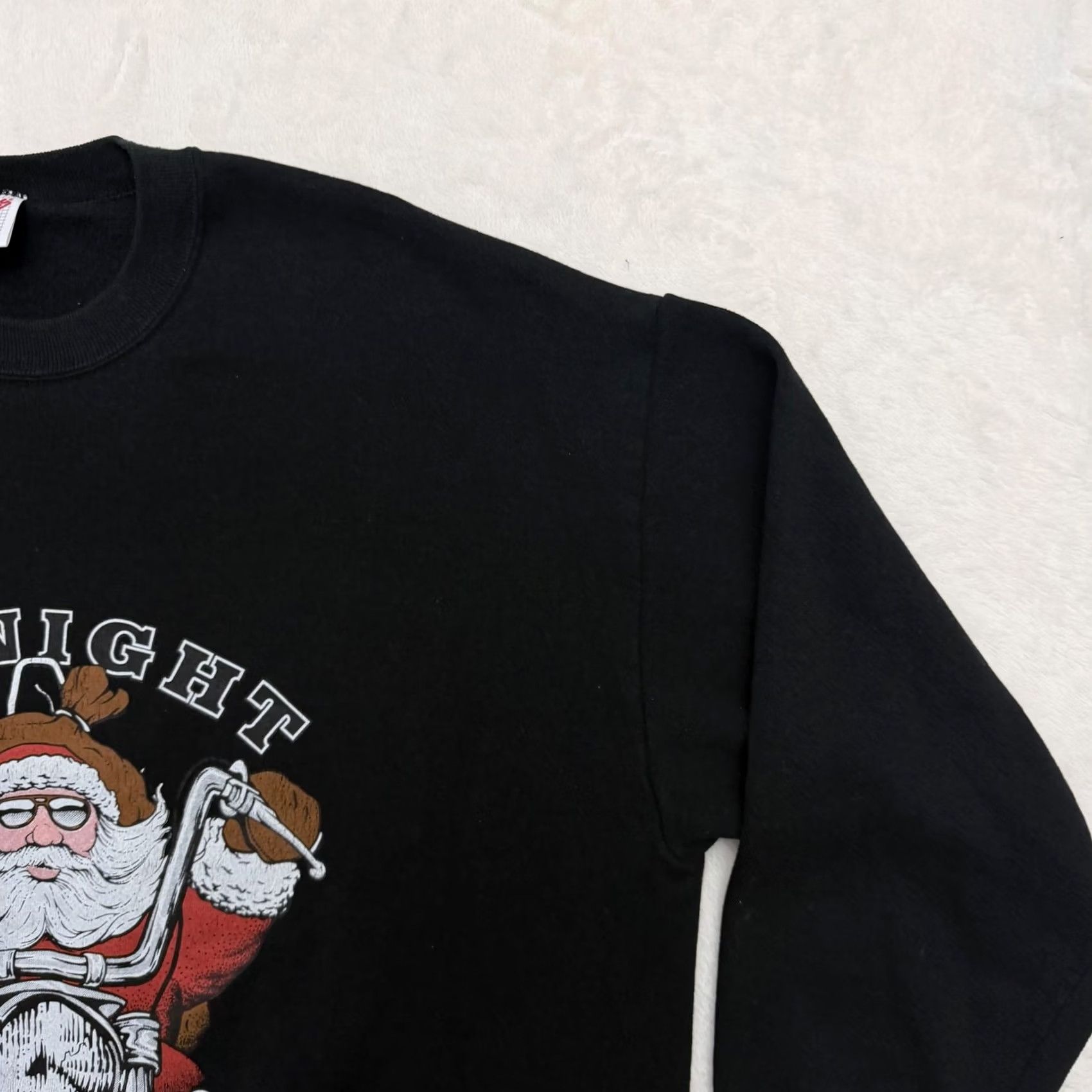 Jerzees VINTAGE Jerzees Sweatshirt Mens XL Santa Midnight Rider Biker Christmas 90s Size US XL / EU 56 / 4 - 4 Thumbnail