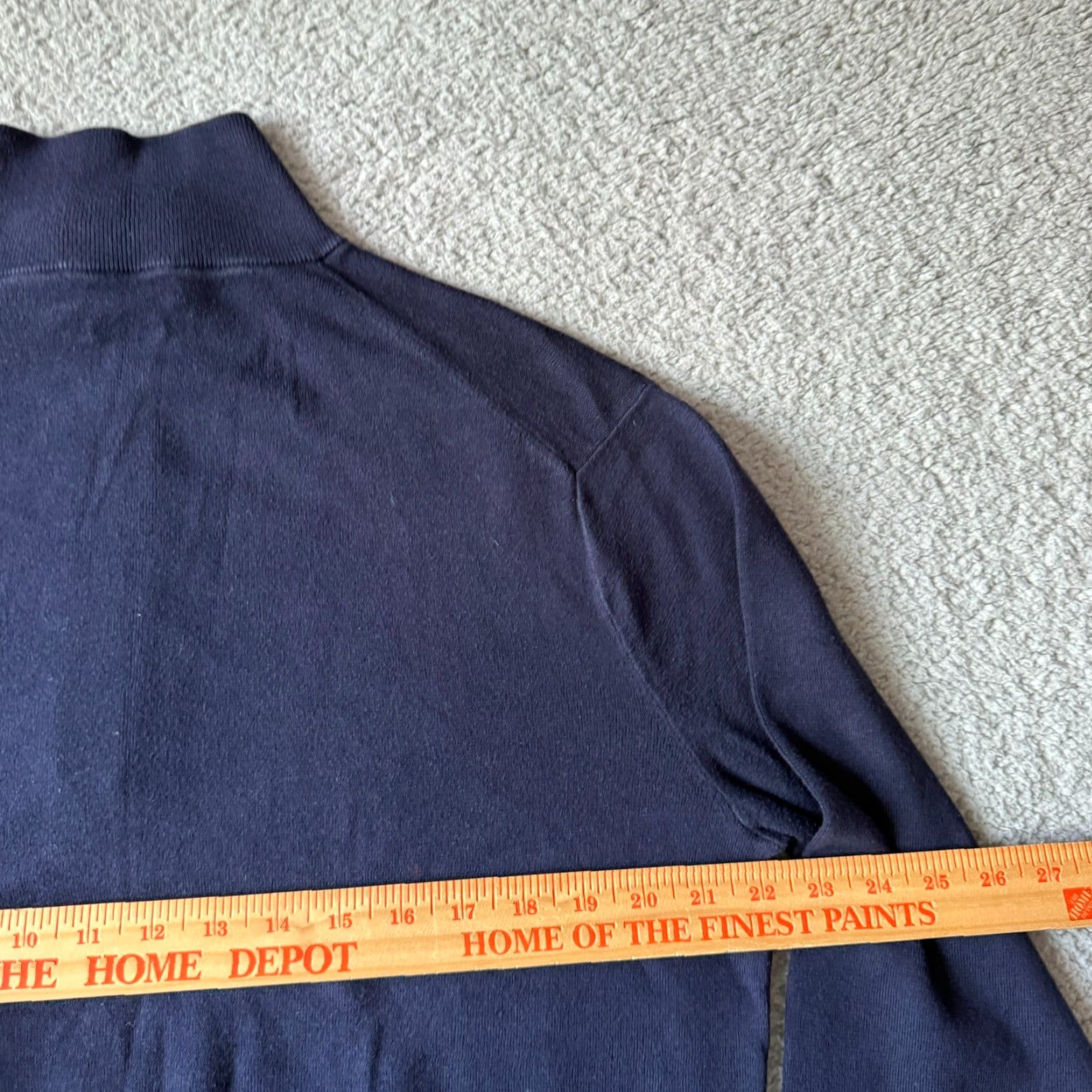 Ralph Lauren Polo Ralph Lauren Sweater Mens Large Blue 1/4 Zip Pullover Pima Cotton Knit Crew Neck Regular Fit Logo Size US XL / EU 56 / 4 - 7 Thumbnail