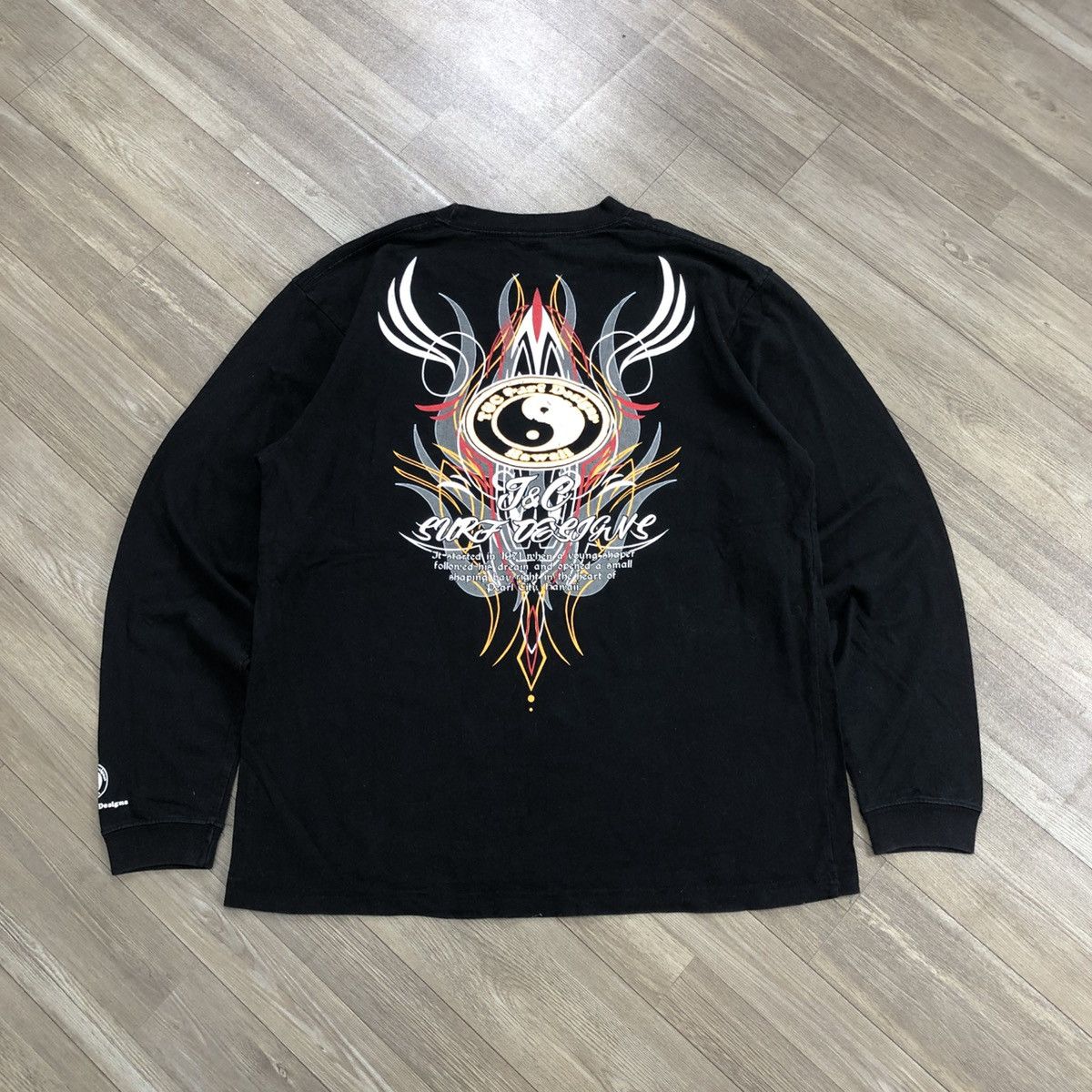 2000s T&C Surf Designs Poem Tribal Iconic Logo Long Sleeve