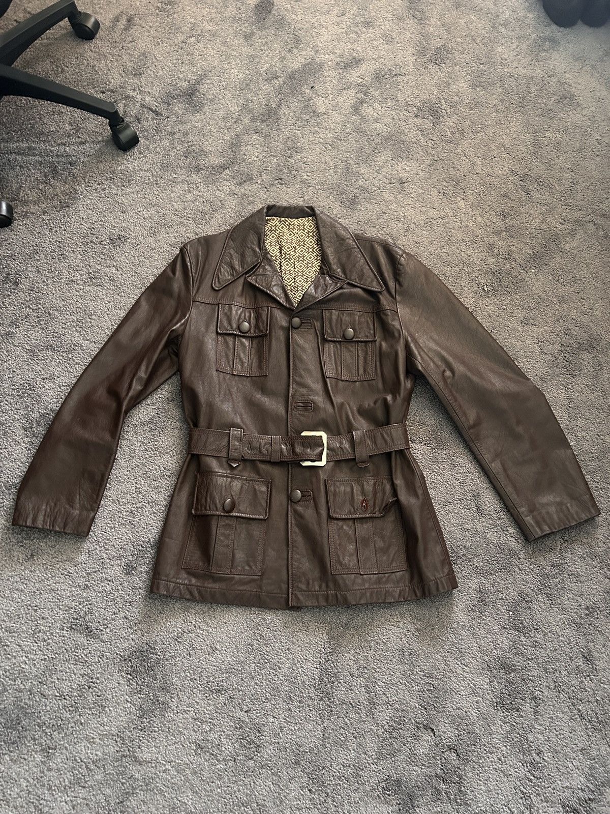 Vintage Vintage 1970’s Belted Military Jacket Size US M / EU 48-50 / 2 - 1 Thumbnail