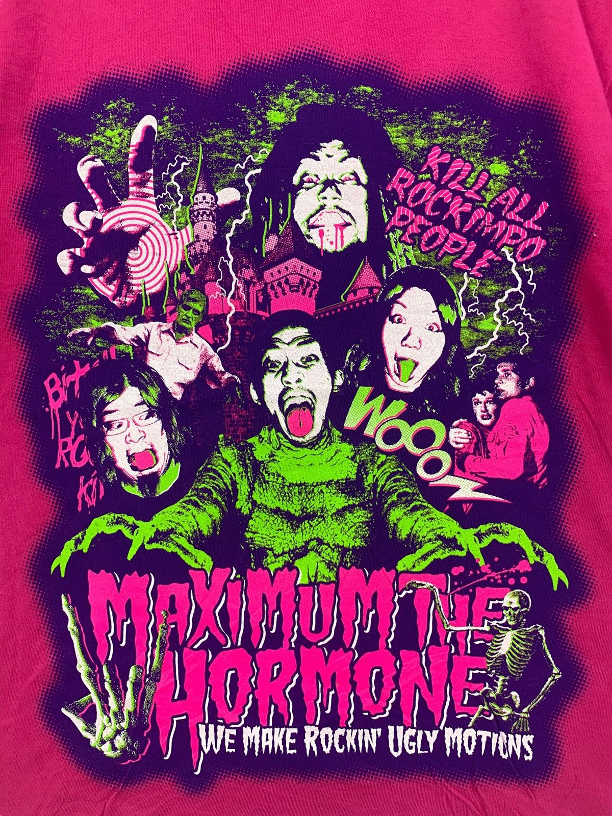 Designer MAXIMUM THE HORMONE Rockimpo Japan Band Tee Shirt Top Punk Size M / US 6-8 / IT 42-44 - 2 Thumbnail