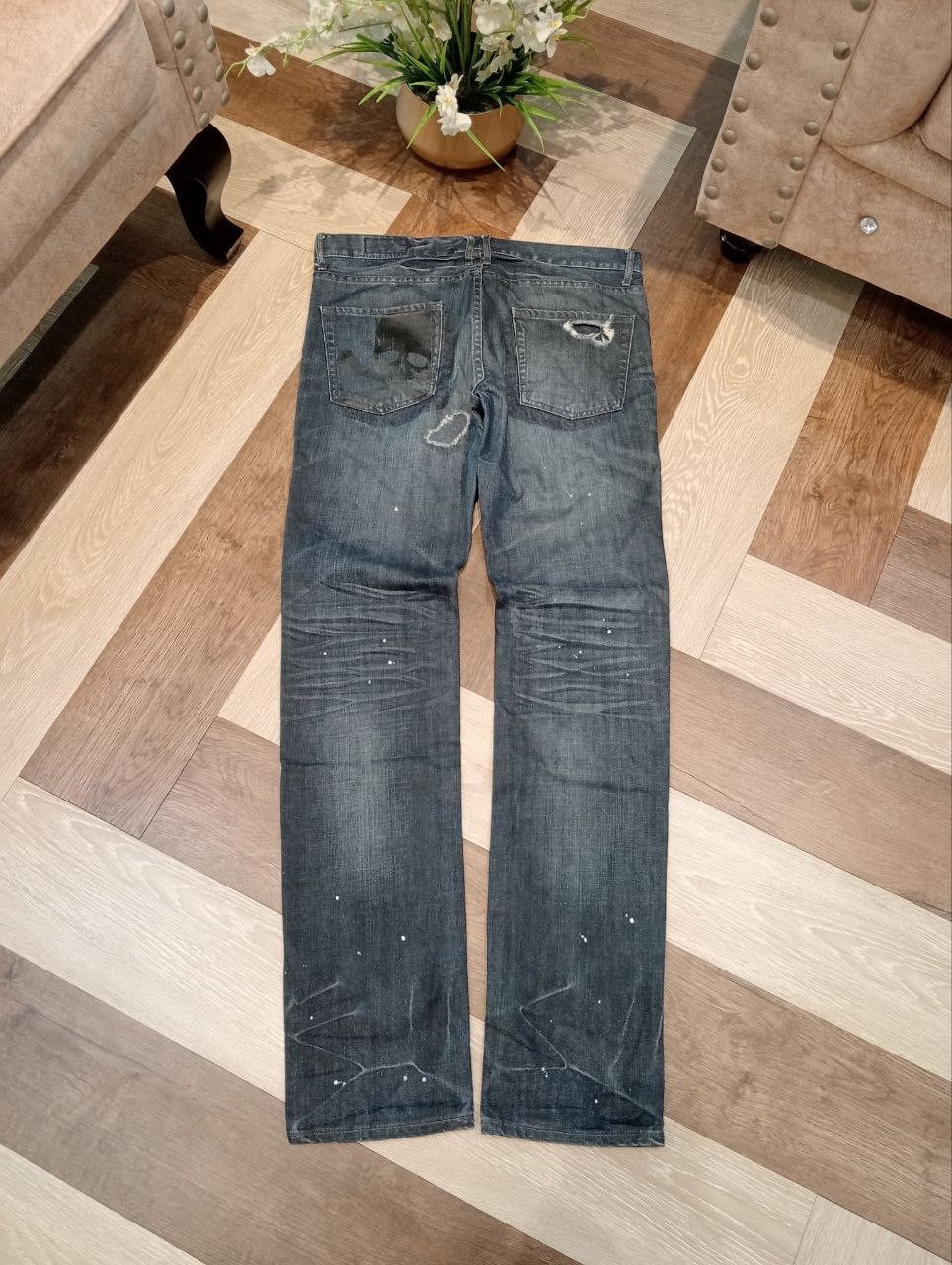 semanticdesign SEMANTIC DESIGN x ROEN SKULLS DISTRESSED DENIM Size US 35 - 11 Thumbnail