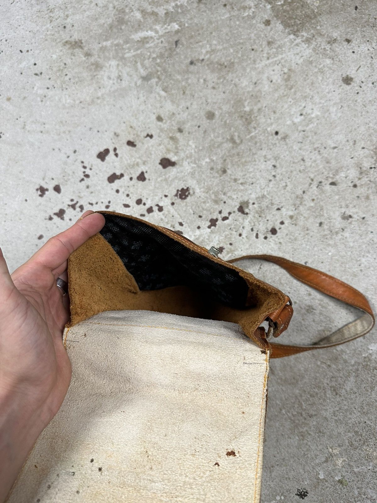 Other Vintage 90s Leather Messenger Crossbody Bag Utility Size ONE SIZE - 9 Thumbnail