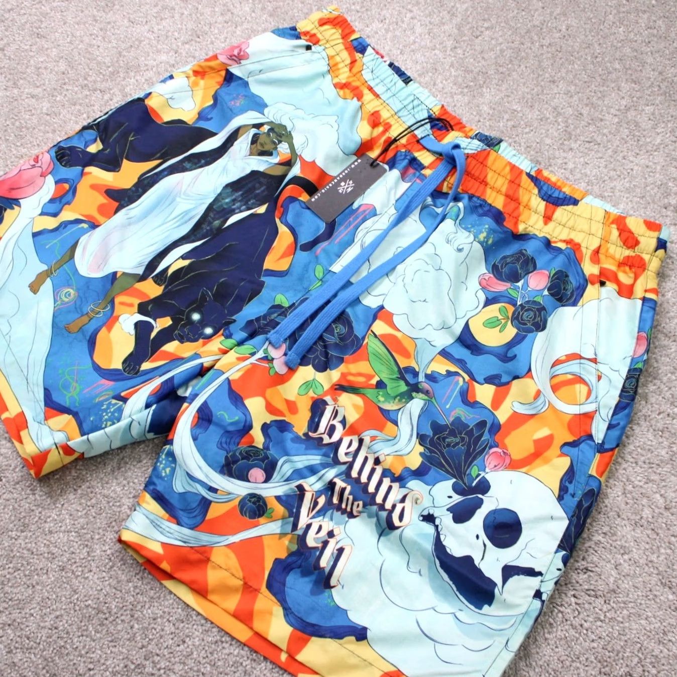 Jordan Craig Jordan Craig Legacy Edition Shorts Bermuda Mens 2XL XXL Multicolor Geometric Logo Athletic Casual Summer Spring NWT Size US 39 - 3 Thumbnail