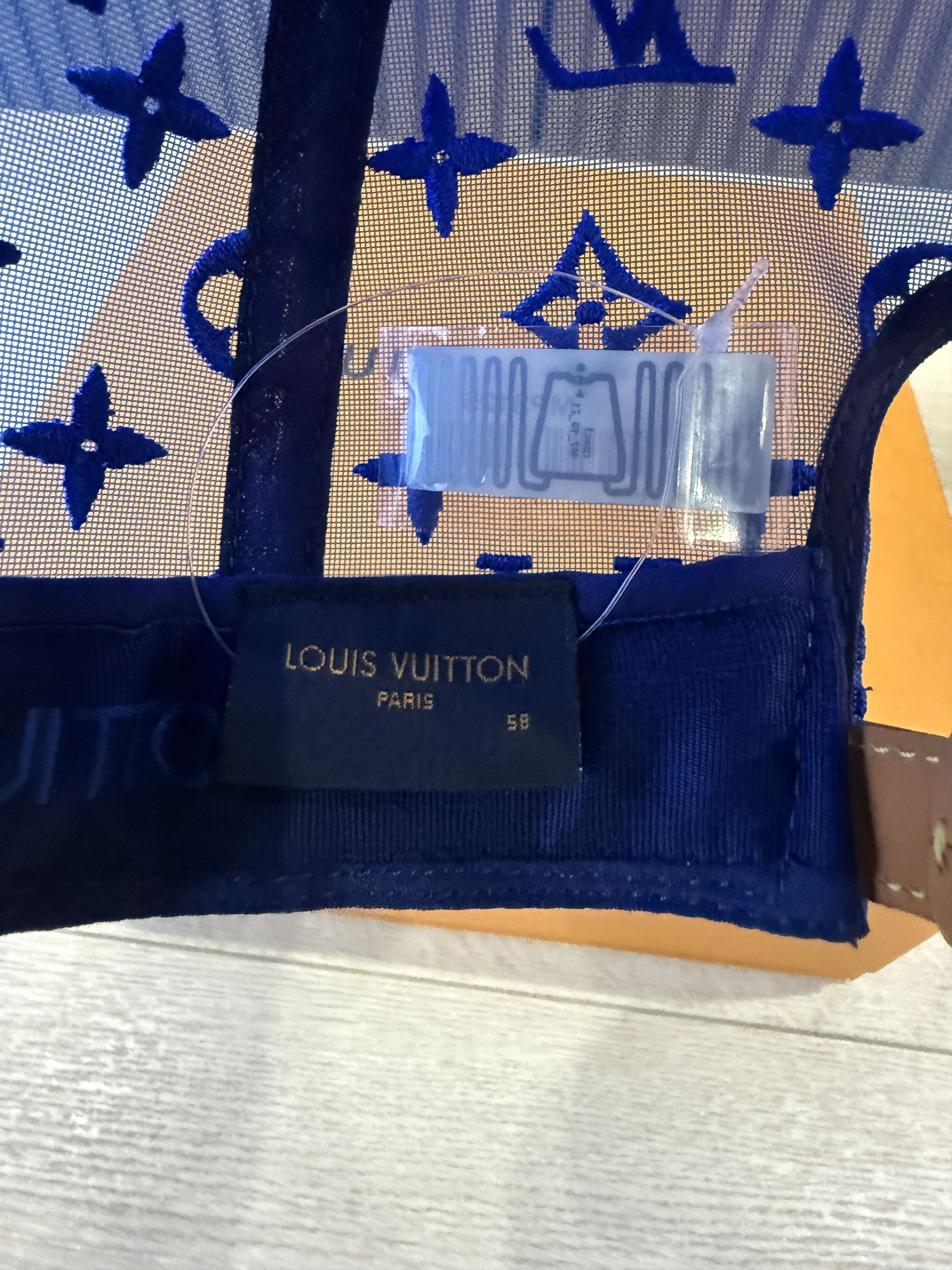 Louis Vuitton Louis Vuitton LV Embroidered Mesh Cap 58 Blue Size ONE SIZE - 6 Thumbnail