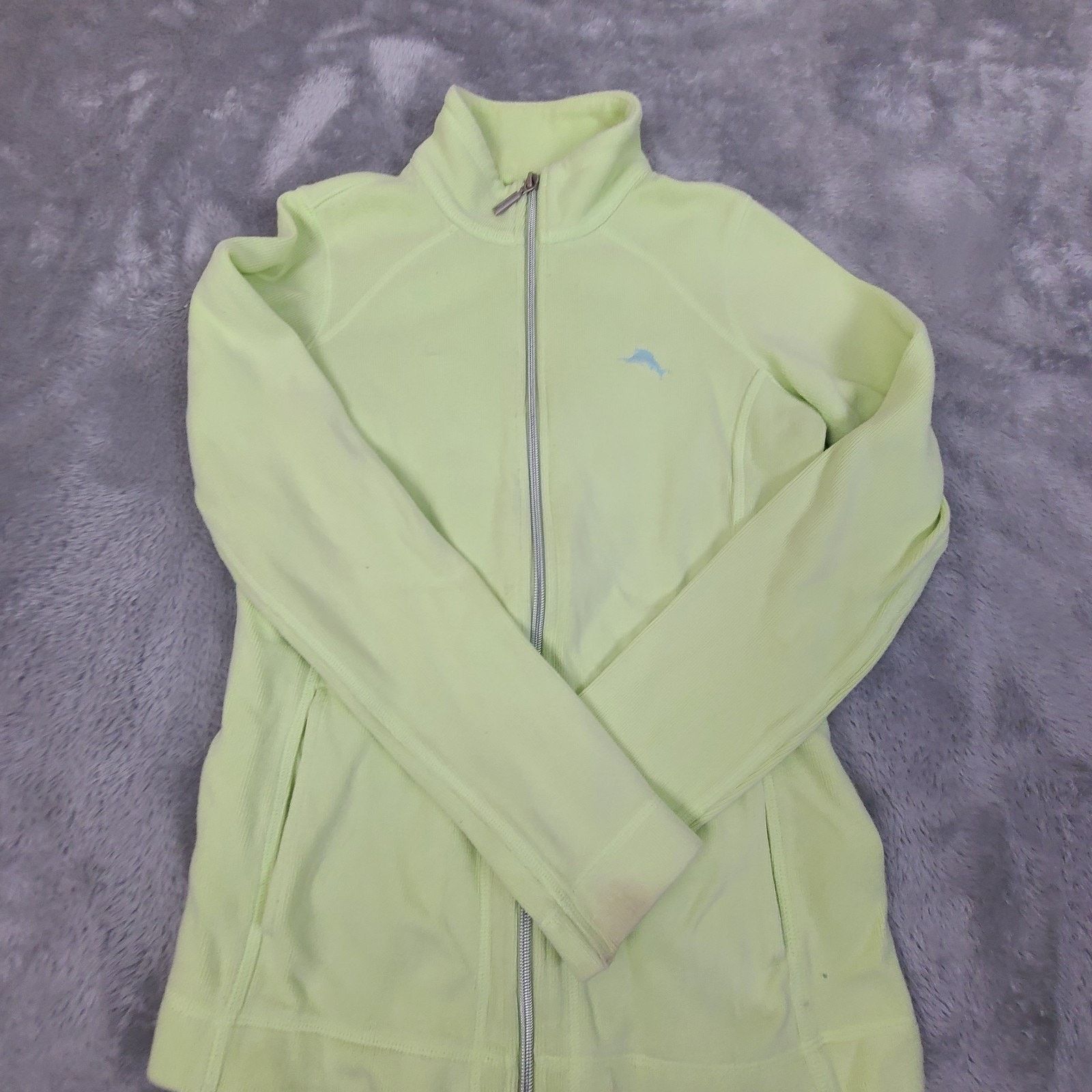 Tommy Bahama Tommy Bahama Full Zip Sweatshirt Lime Green Women's Size XS Size XS / US 0-2 / IT 36-38 - 1 Thumbnail