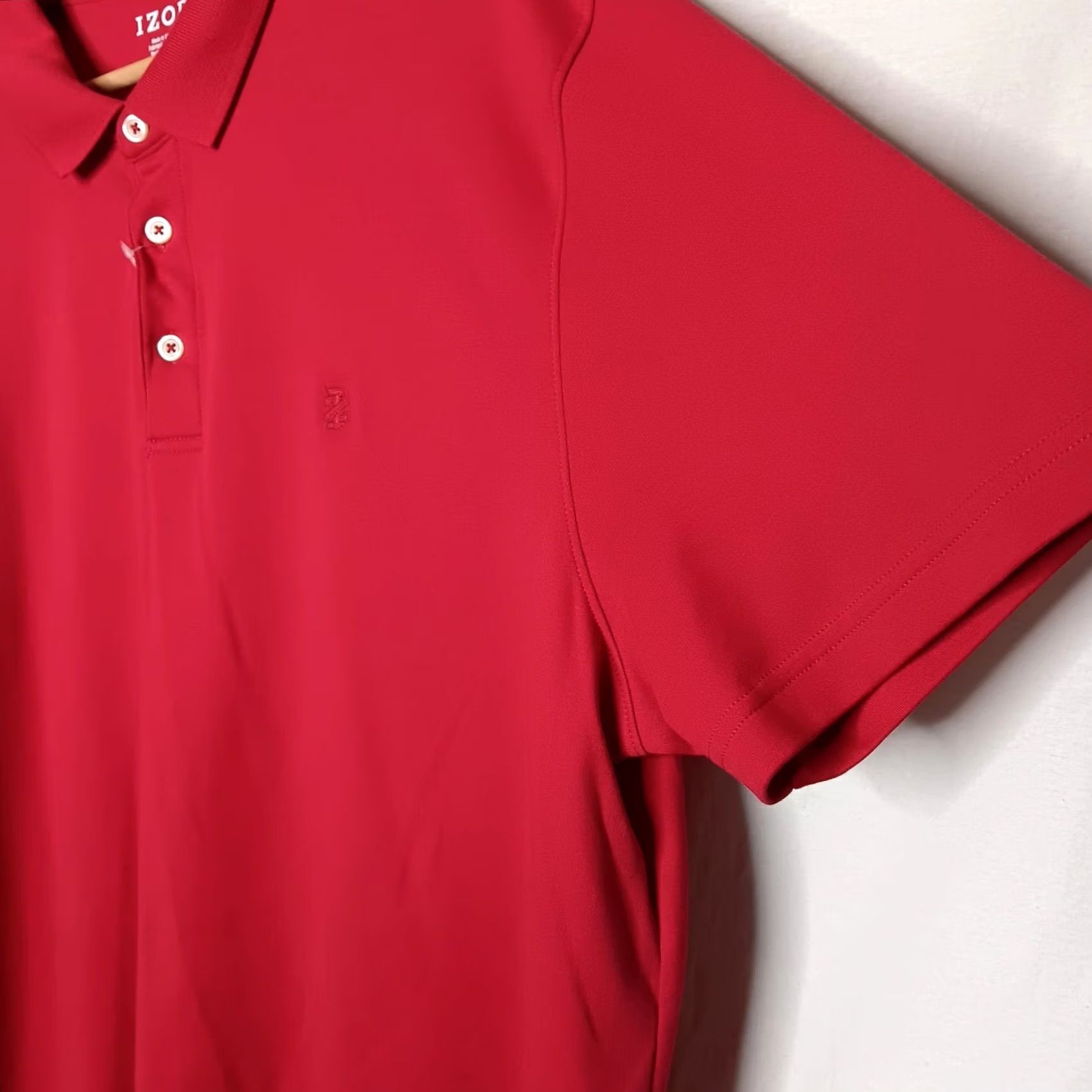 Izod IZOD Windward Polo Shirt Mens XXL Red Cotton Knit Golf Preppy Classic 90s Golfing Casual Short Sleeve Shirt Mens XL? Size US XXL / EU 58 / 5 - 2 Thumbnail