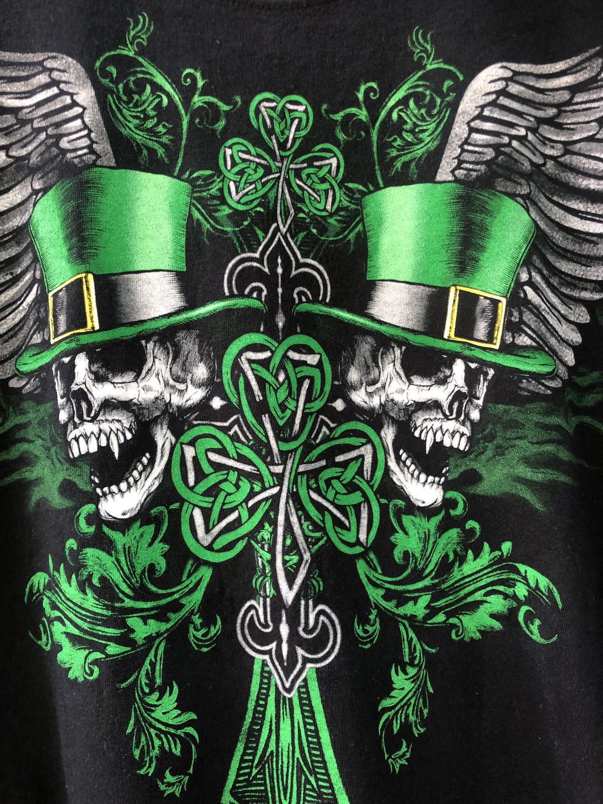 Affliction 🔥Vintage Y2K🔥St Patricks Day Green National Art Vector Tee Size US L / EU 52-54 / 3 - 3 Thumbnail