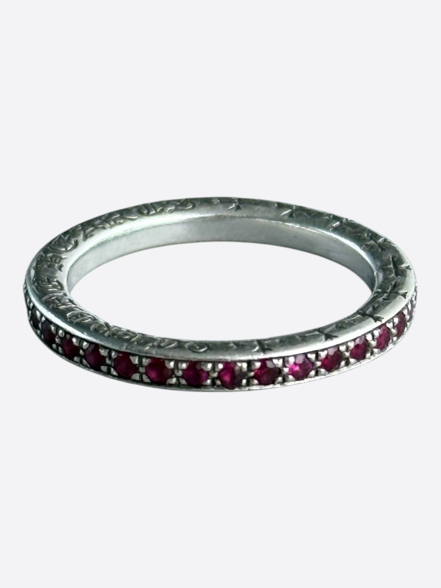 Chrome Hearts Chrome Hearts Silver & Ruby True F*cking Love Ring Size ONE SIZE - 3 Thumbnail