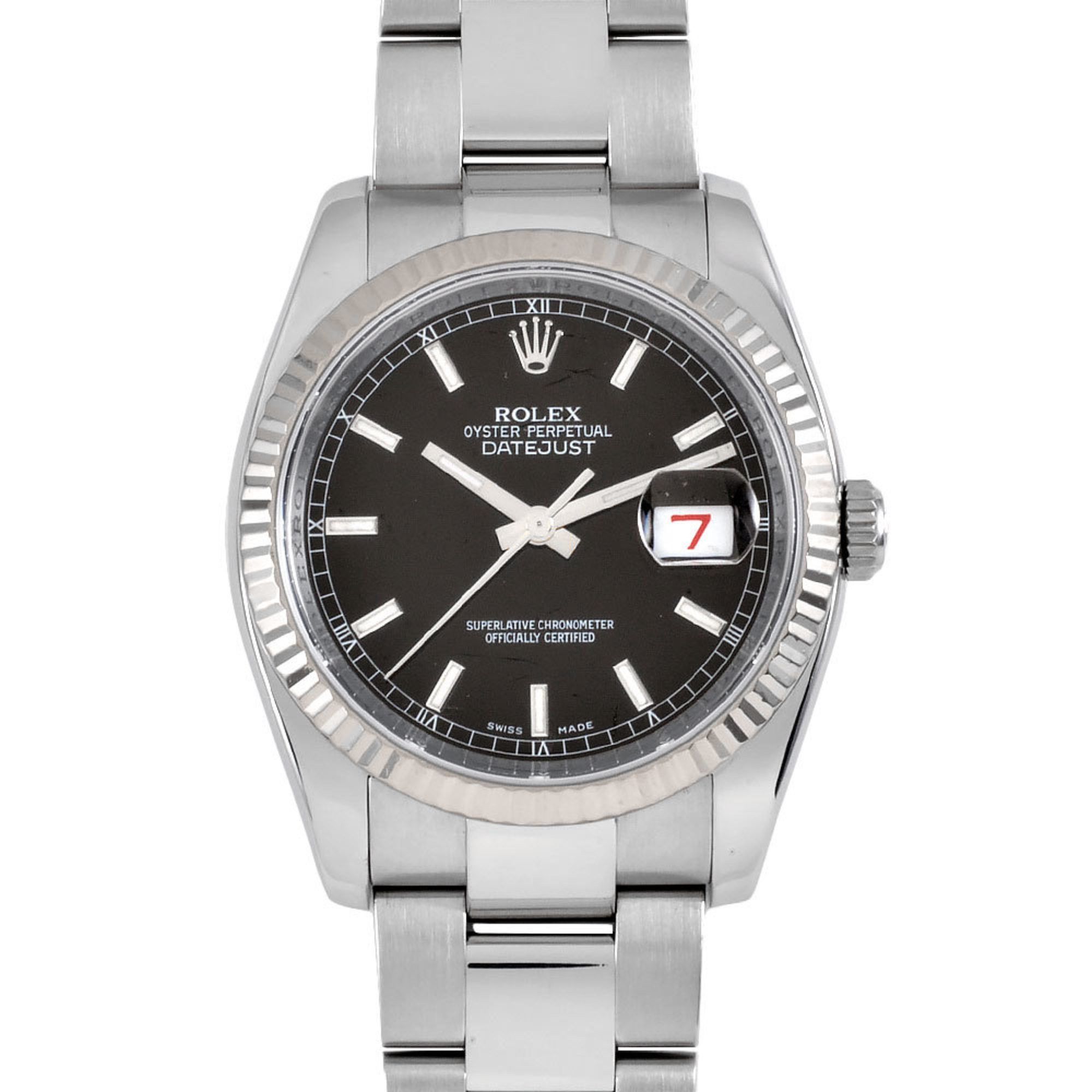 Rolex Rolex 116234 Datejust Z series (manufactured around 2006) Automatic watch, black dial, WG x SS, men's Size ONE SIZE - 1 Thumbnail