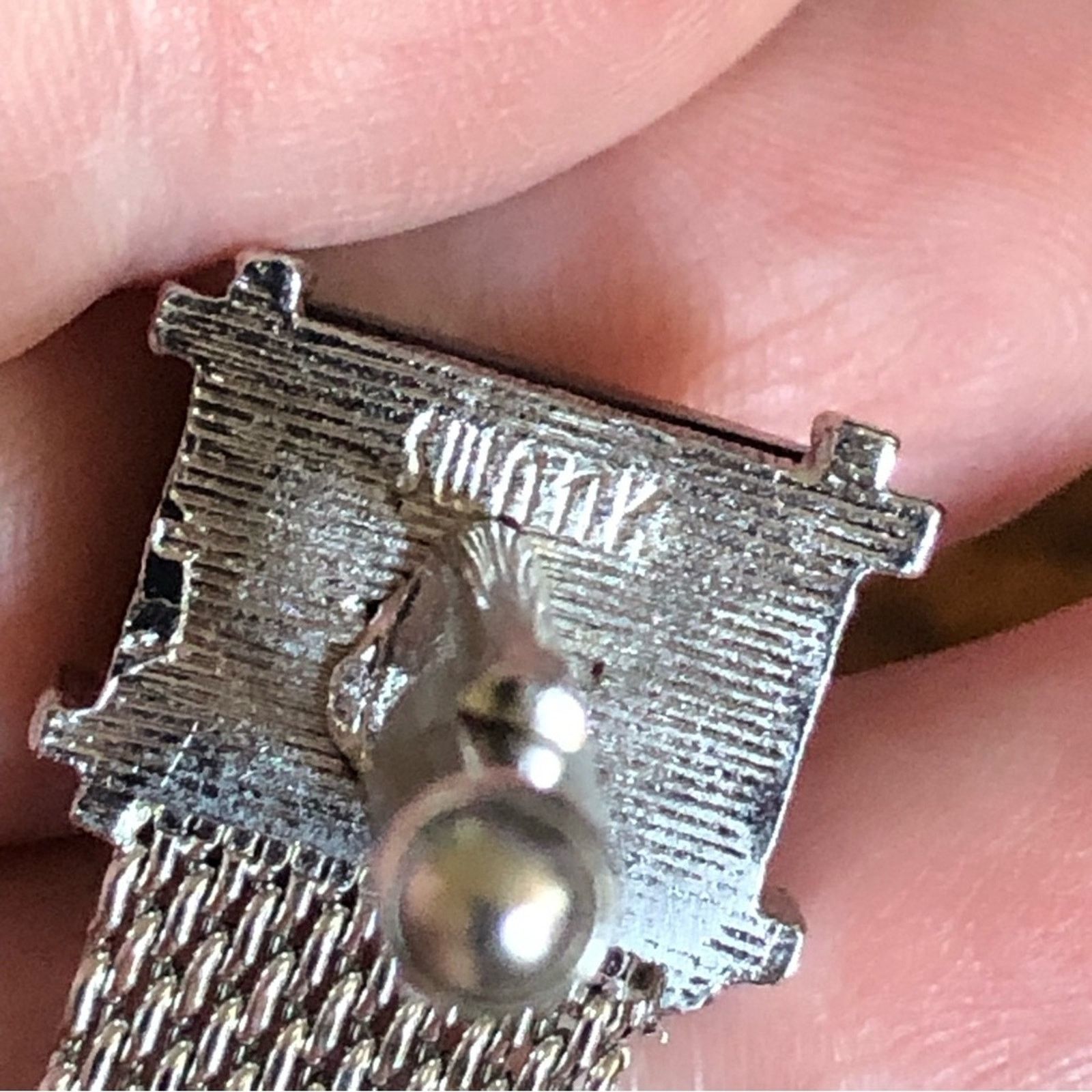 Vintage Vintage Swank hematite silver mesh wrap style cuff links Size ONE SIZE - 9 Thumbnail