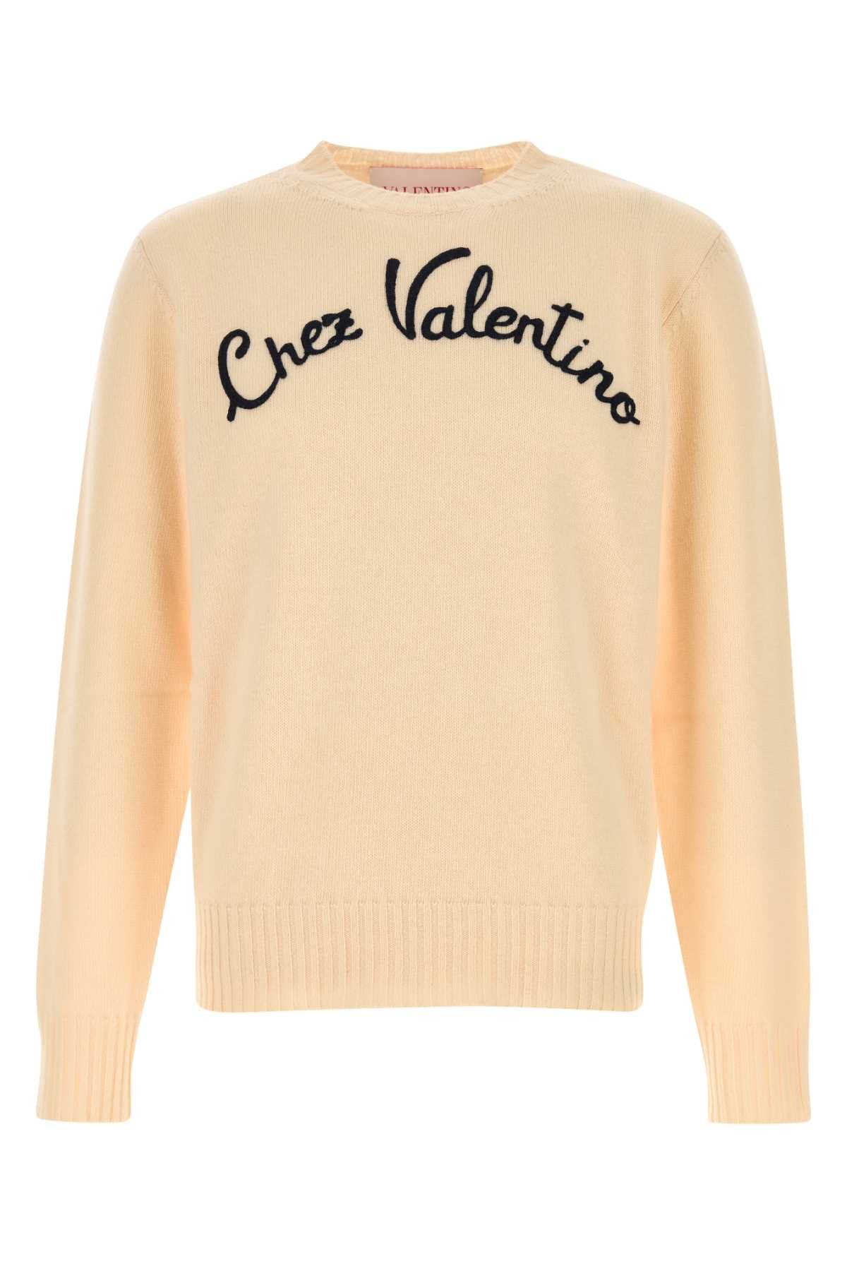 Valentino Cream Wool Sweater Size US L / EU 52-54 / 3 - 1 Thumbnail
