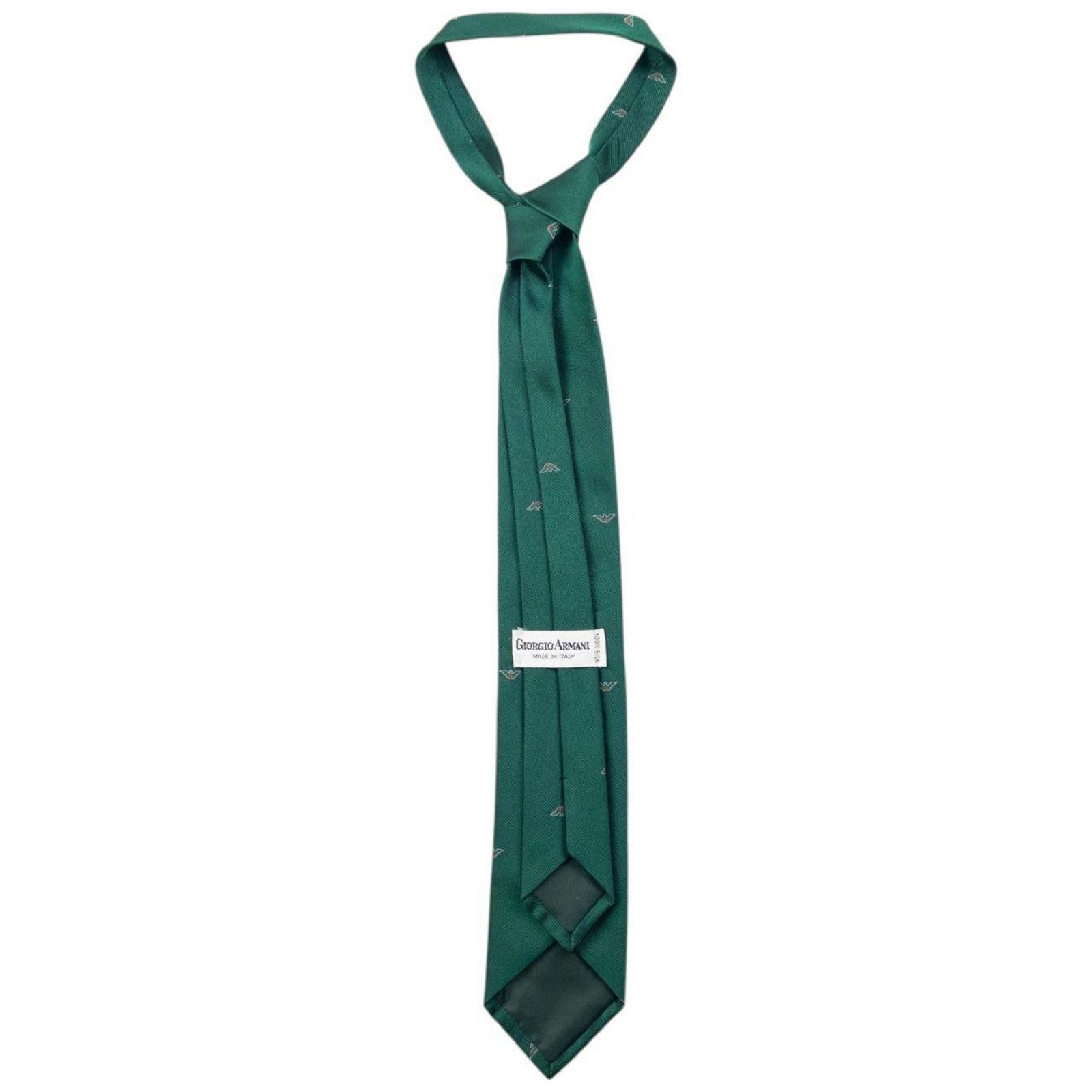 Giorgio Armani Vintage Giorgio Armani Monogram Silk Tie Size ONE SIZE - 2 Thumbnail