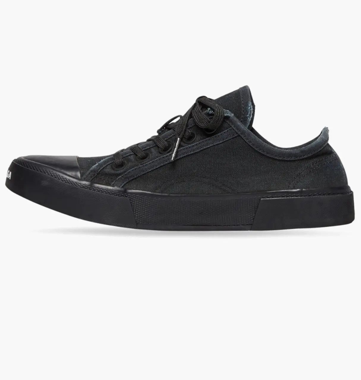 Balenciaga o1mt1gz0425 Paris Low Top Sneakers in Black Size US 12 / EU 45 - 2 Thumbnail