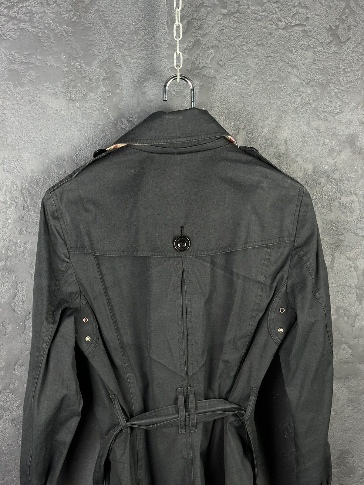 Burberry Burberry Brit Nova Check Neck Light Trench Coat Jacket Size M / US 6-8 / IT 42-44 - 8 Thumbnail