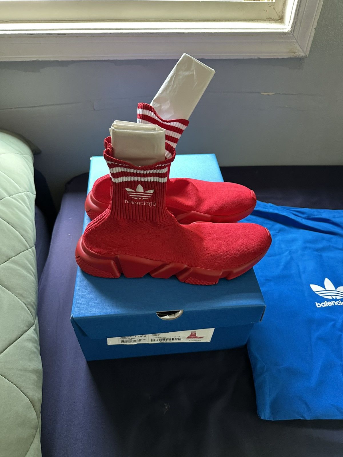 Balenciaga BALENCIAGA Speed Logo High-Top Sneakers Size US 11 / EU 44 - 1 Thumbnail