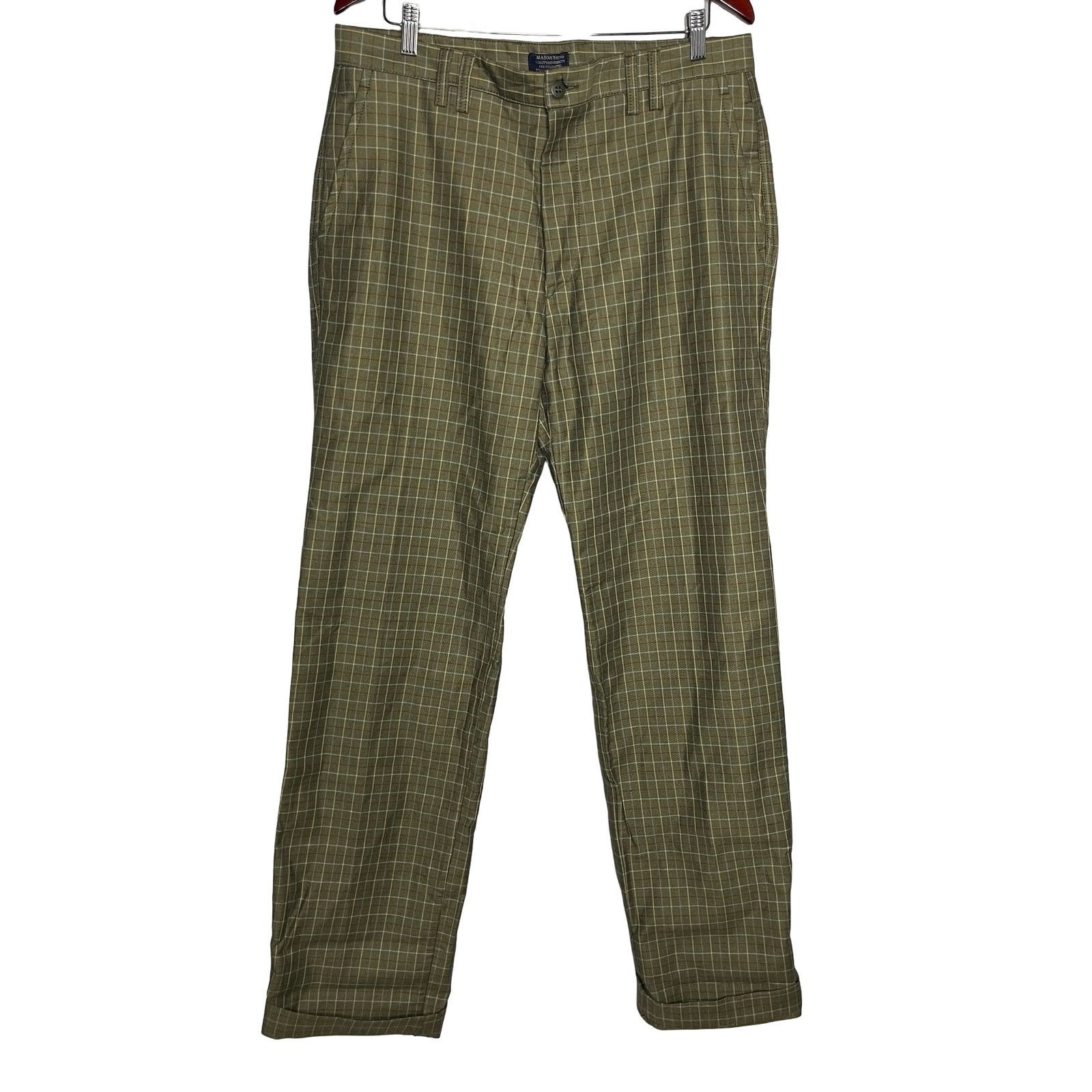 Mason's Mason’s Green plaid thick cotton chino pants IT 52 US 36x34 Size US 36 / EU 52 - 1 Thumbnail