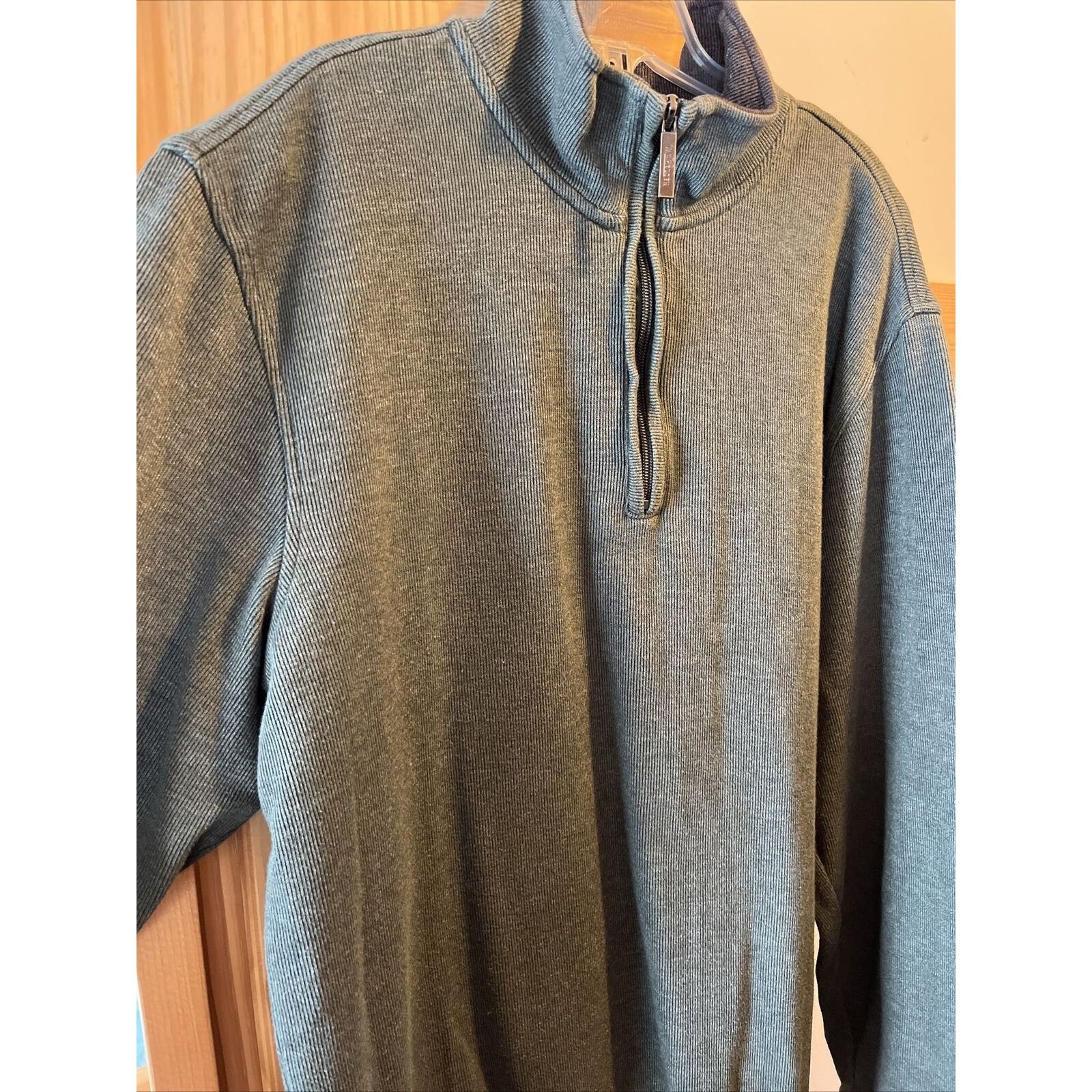 Van Heusen Van Heusen Men’s M Green LS 1/4 Zip Cotton Blend Sweater Size US M / EU 48-50 / 2 - 4 Thumbnail