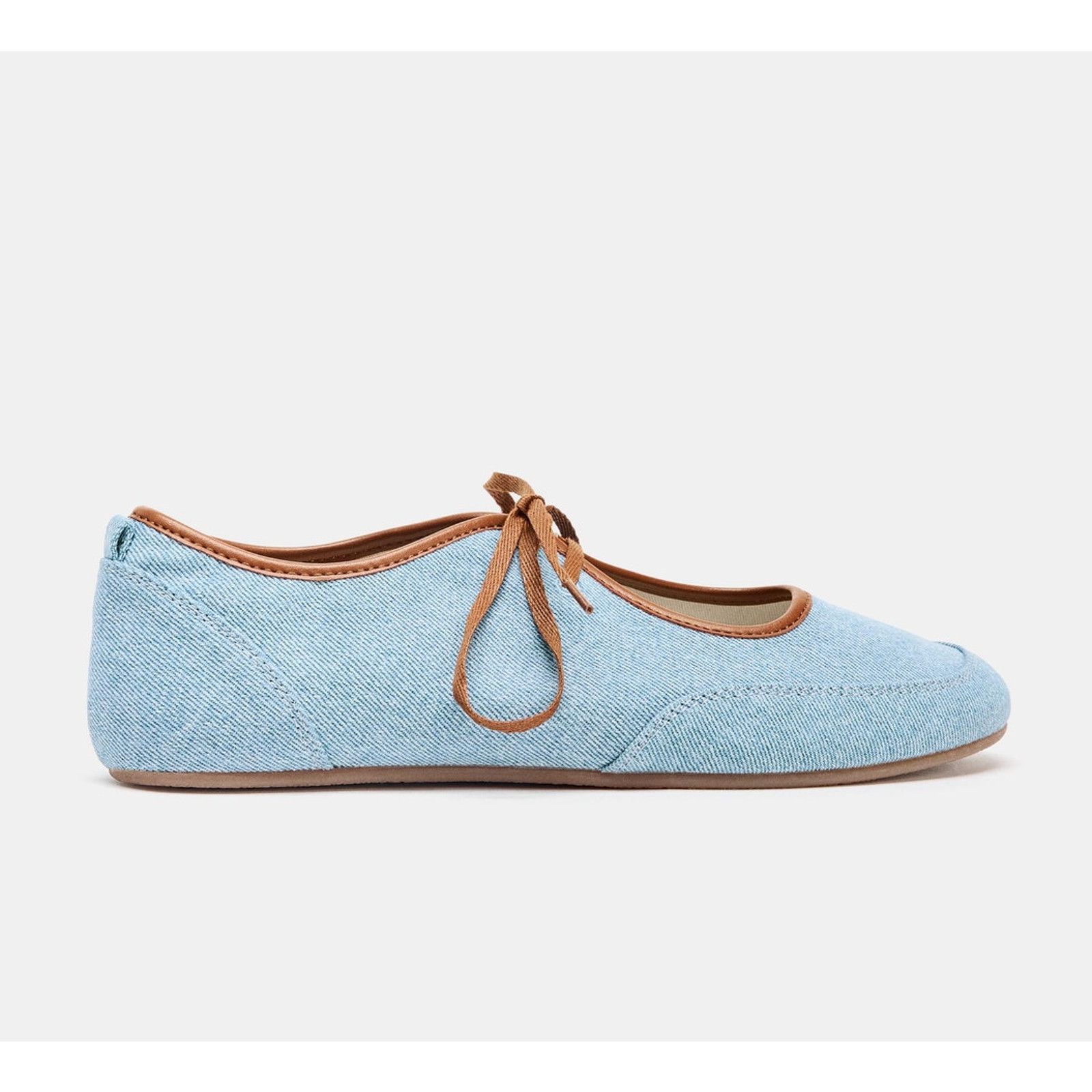 Zara ZARA Contrasting Ballet Flats NWT Size US 9 / IT 39 - 10 Thumbnail