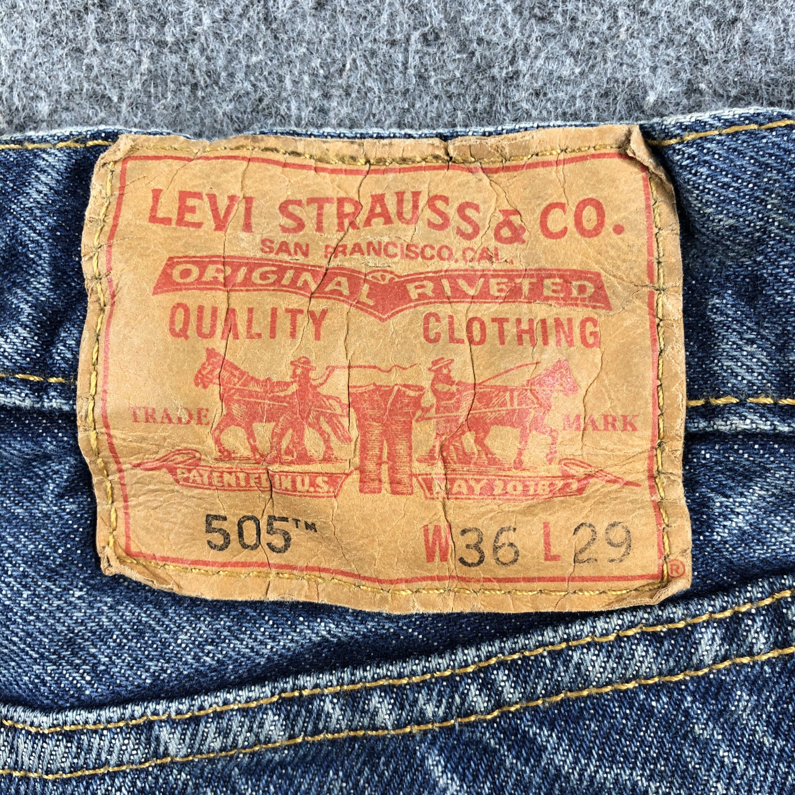Levi's Vintage Blue Wash Levis 505 Jeans-J2656 Size US 36 / EU 52 - 5 Thumbnail