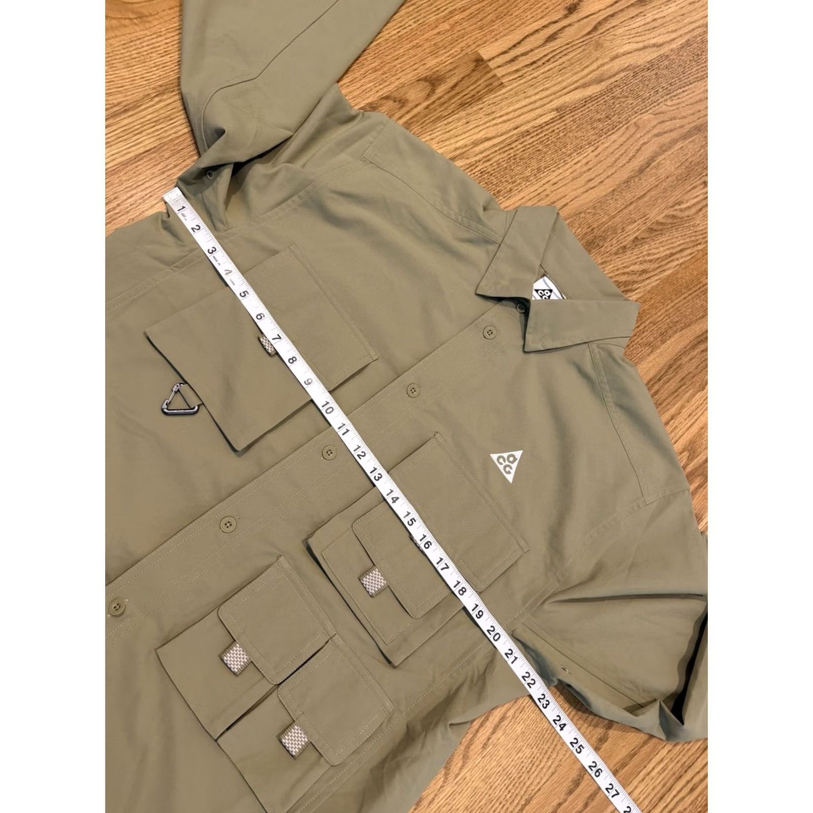 Nike VINTAGE? No — Nike Dri-FIT Shirt Men M Long Sleeve Collared Button-Up Pockets Beige Size US M / EU 48-50 / 2 - 7 Thumbnail