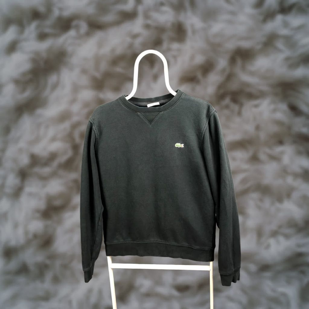 Lacoste Lacoste Sport Sweatshirt Black Cotton Men Size 4 Pullover Crew Neck Ribbed Logo Size US S / EU 44-46 / 1 - 1 Thumbnail